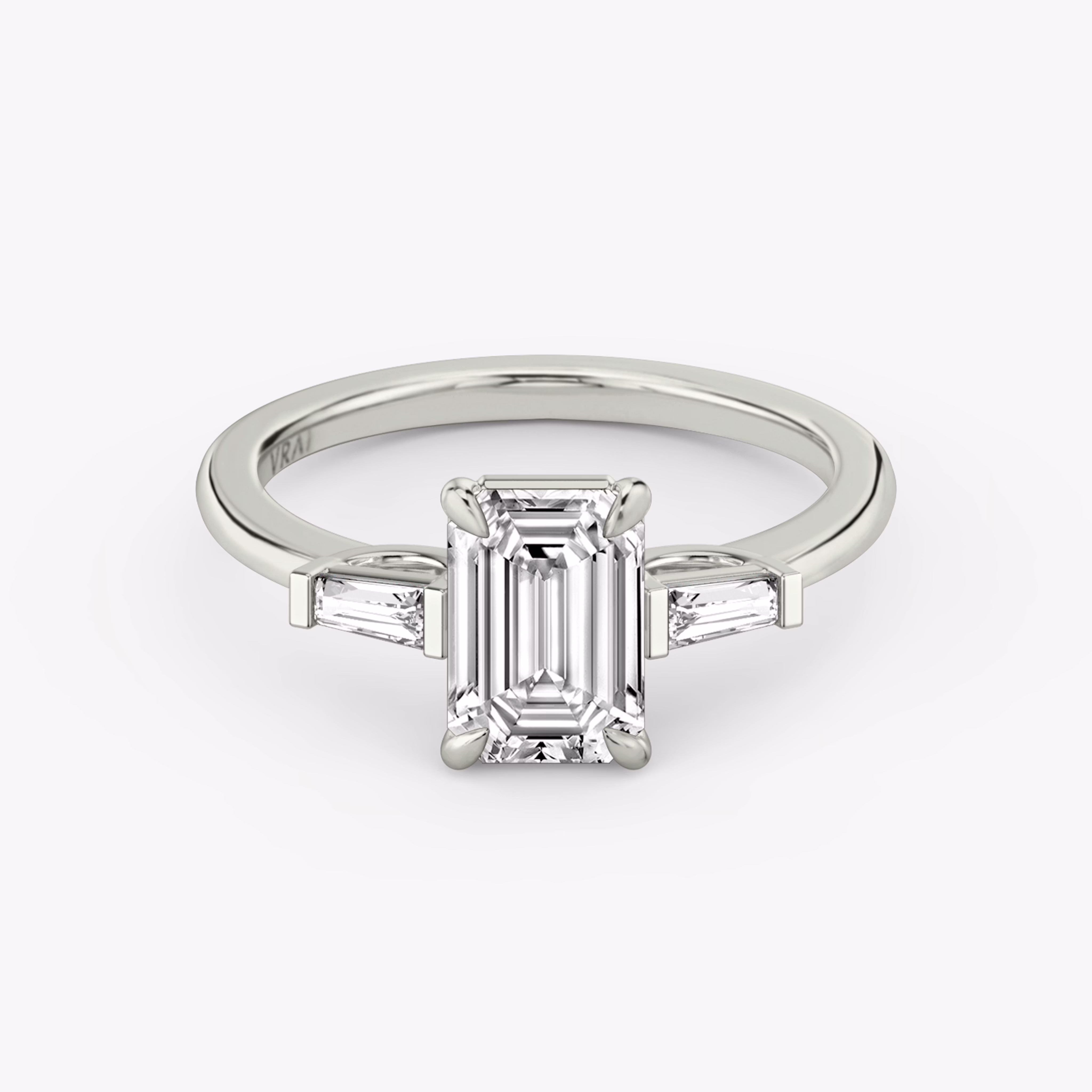 Three Stone Emerald Baguette Ring