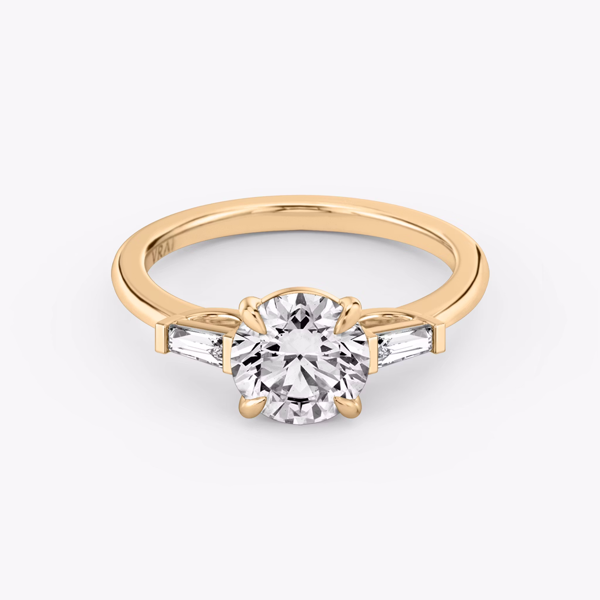 The Three Stone Round Brilliant | Rose Gold