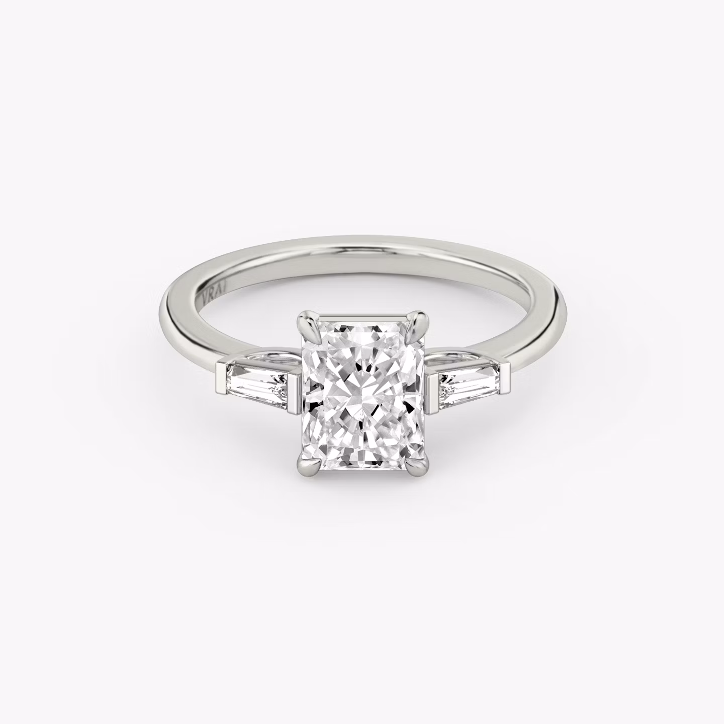 The Three Stone Radiant | Platinum