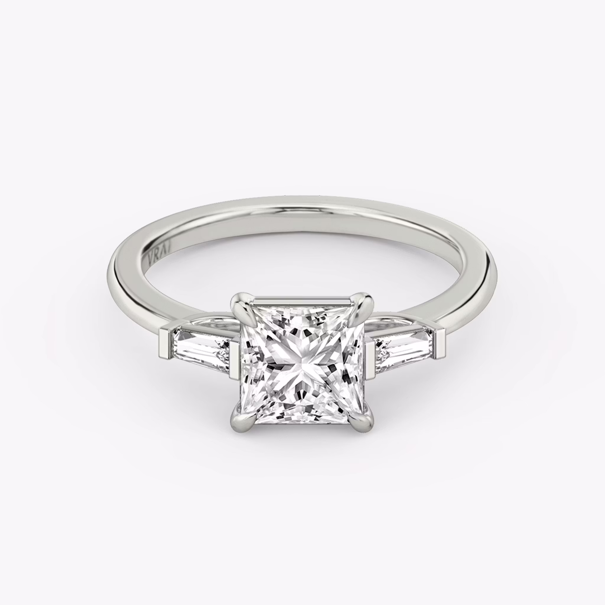 Three Stone Princess | Platinum