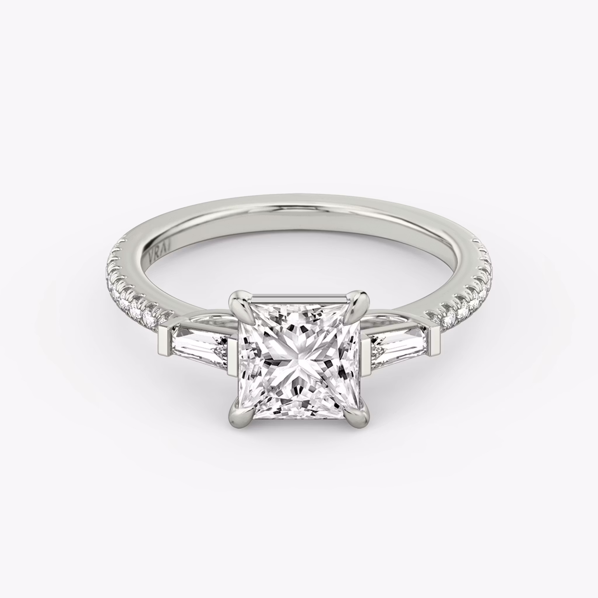 Three Stone Princess | Platinum