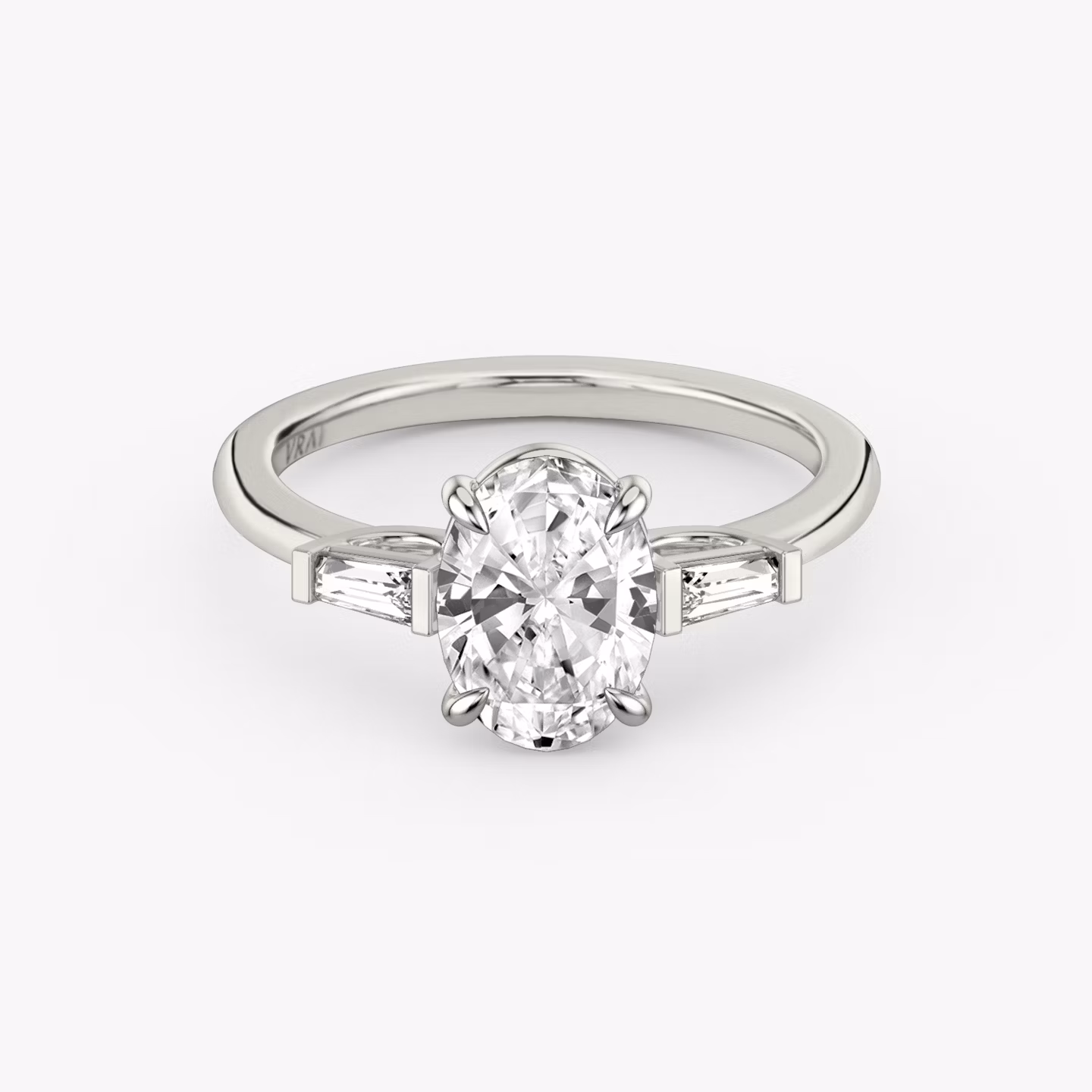 The Three Stone Oval | Platinum