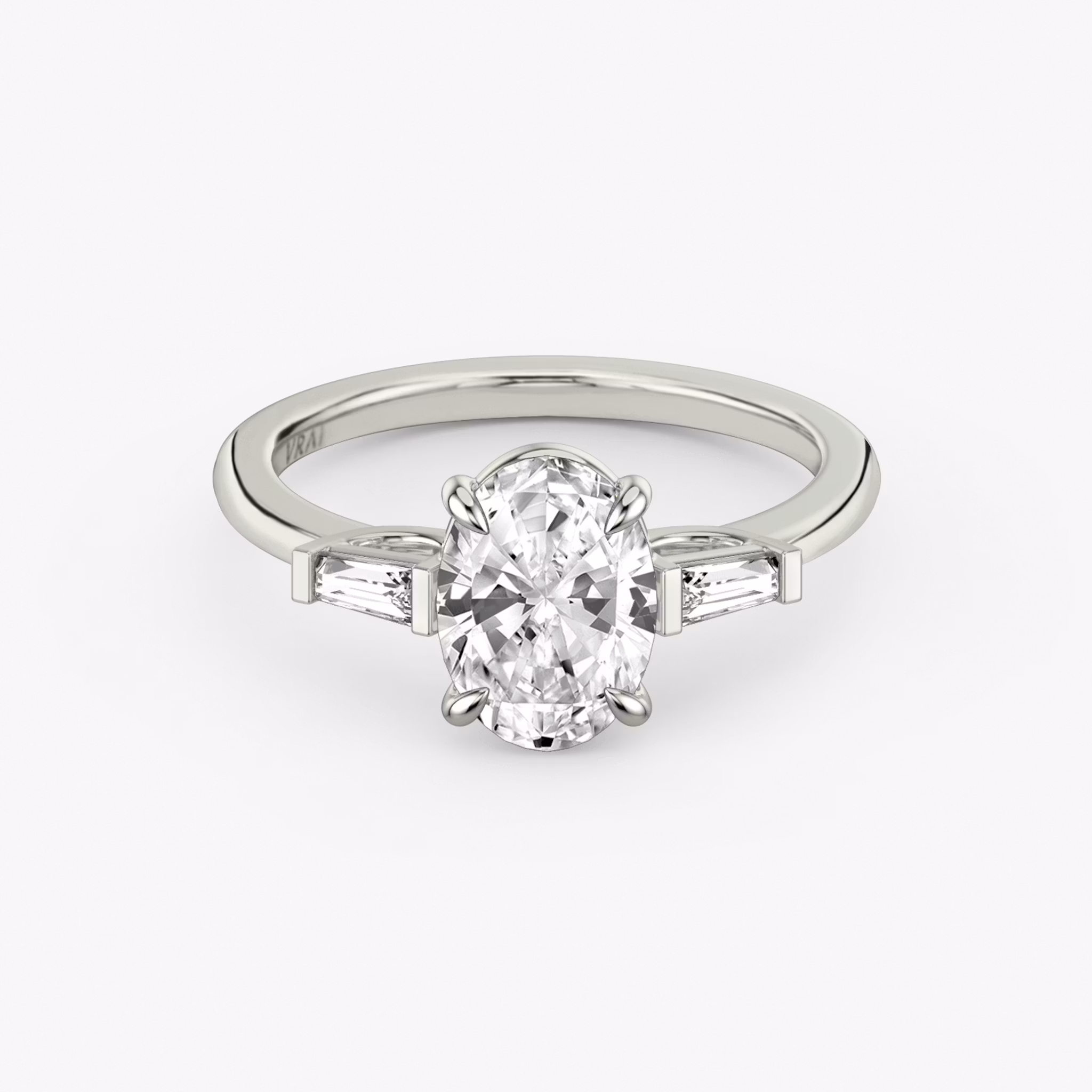 The Three Stone Oval | Platinum