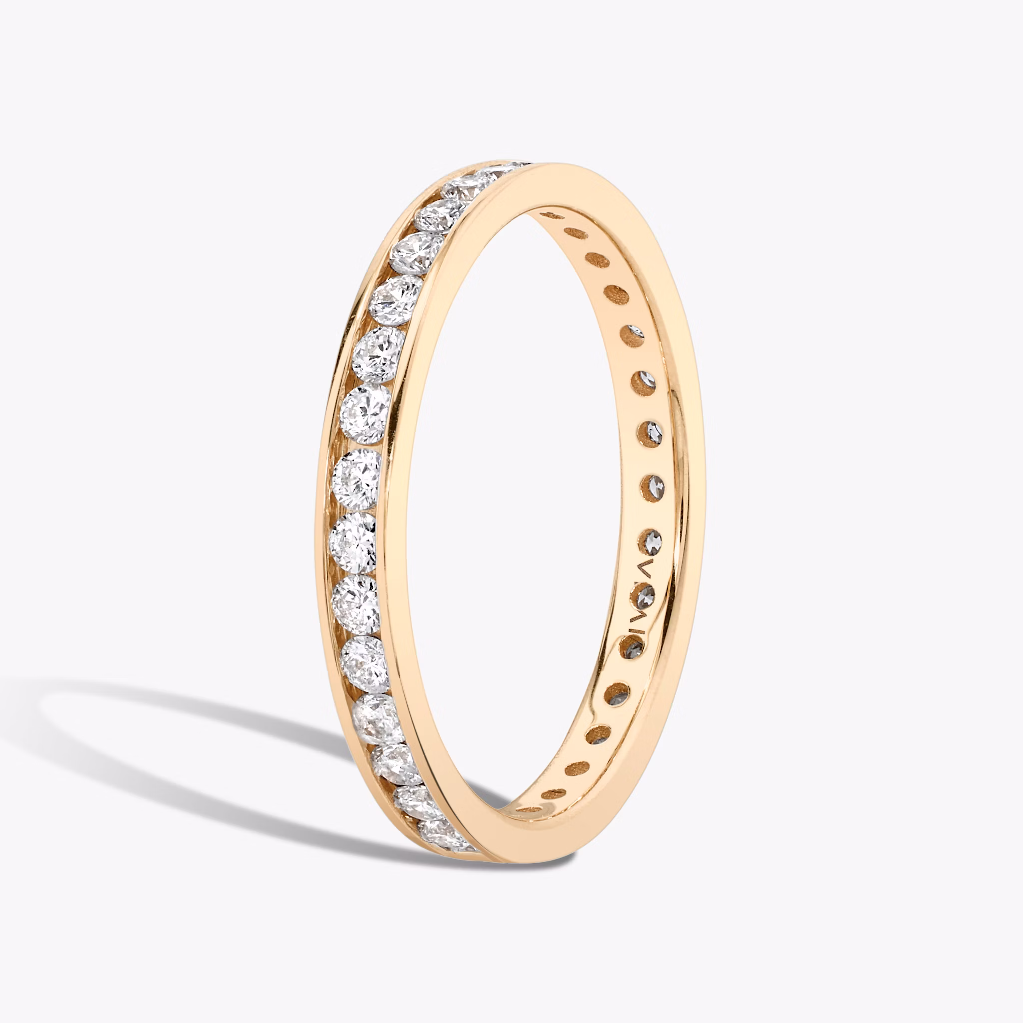 The Devotion Band | Round Brilliant | 14k | Rose Gold | bandStyle: full | bandVersion: large