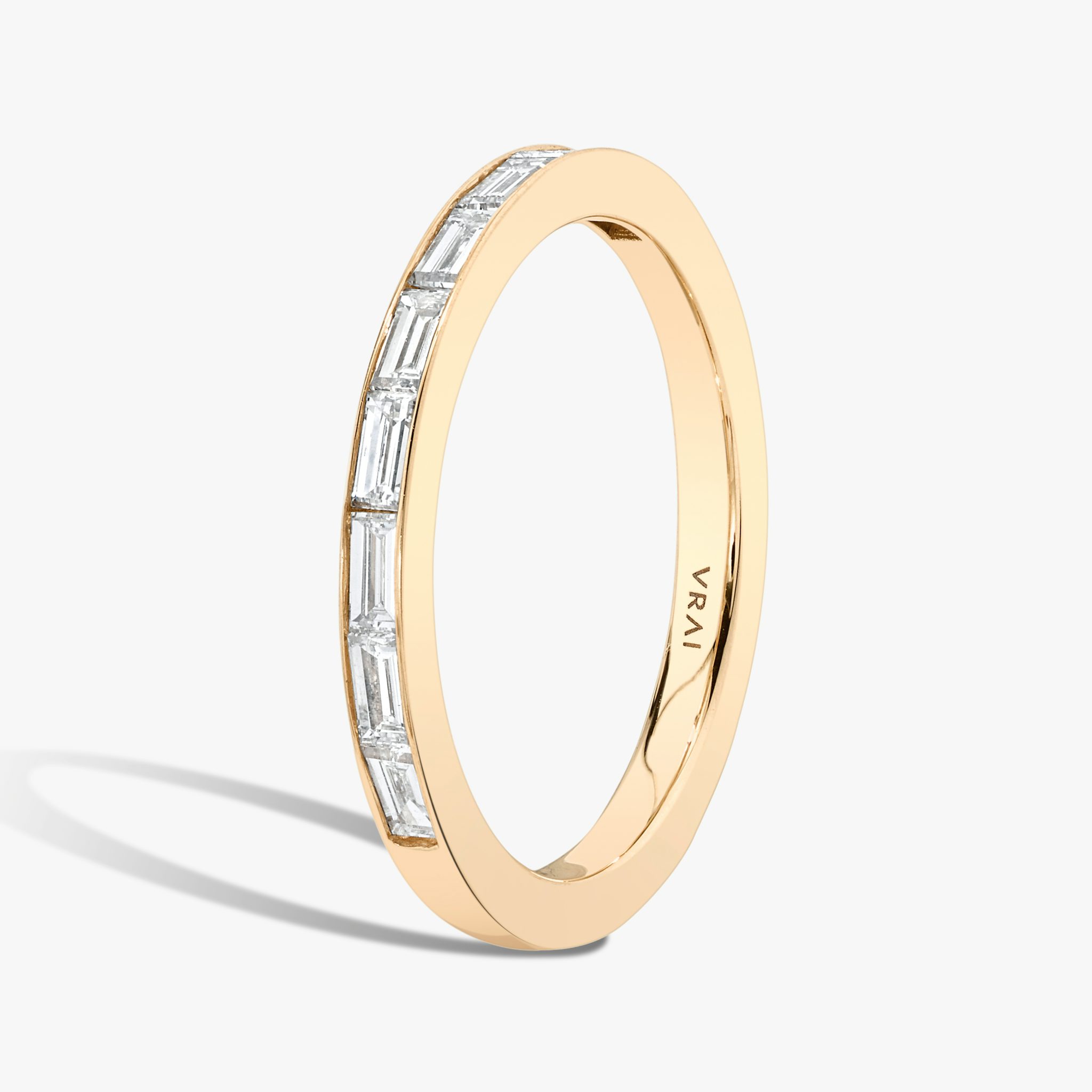The Devotion Band | Baguette | 14k | Rose Gold | bandStyle: half | bandVersion: large