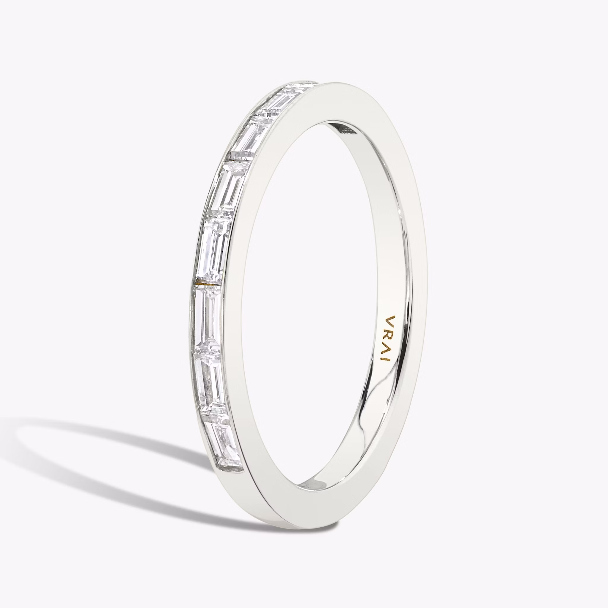 The Devotion Band | Baguette | 18k | White Gold | bandStyle: half | bandVersion: large