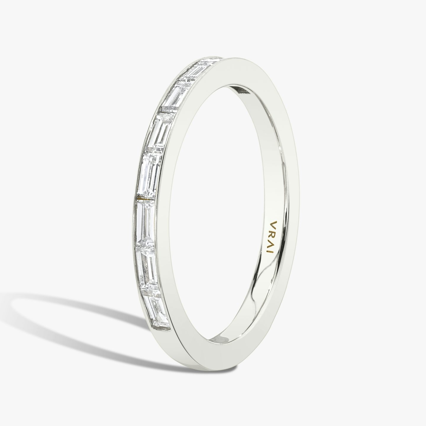 The Devotion Band | Baguette | 18k | White Gold | bandStyle: half | bandVersion: large