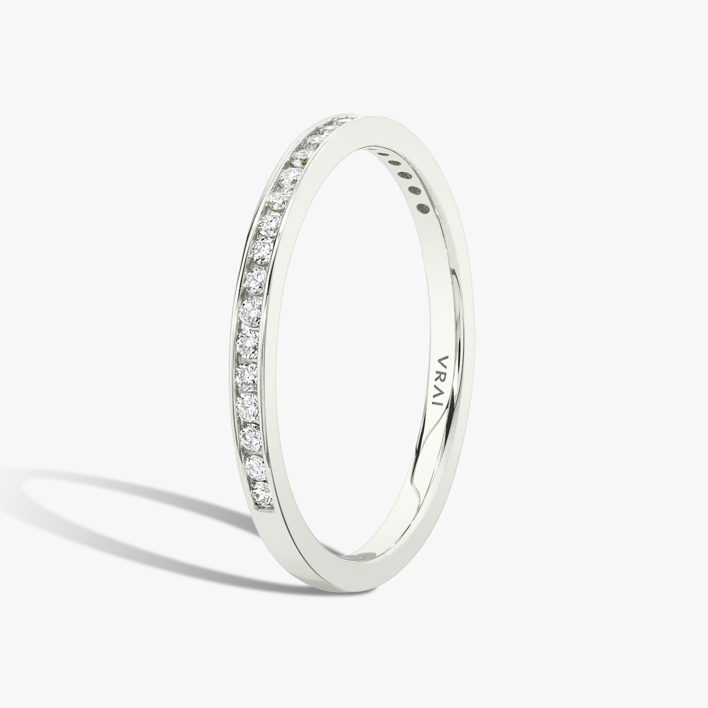 The Devotion Band | Round Brilliant | 18k | White Gold | bandStyle: half | bandVersion: original