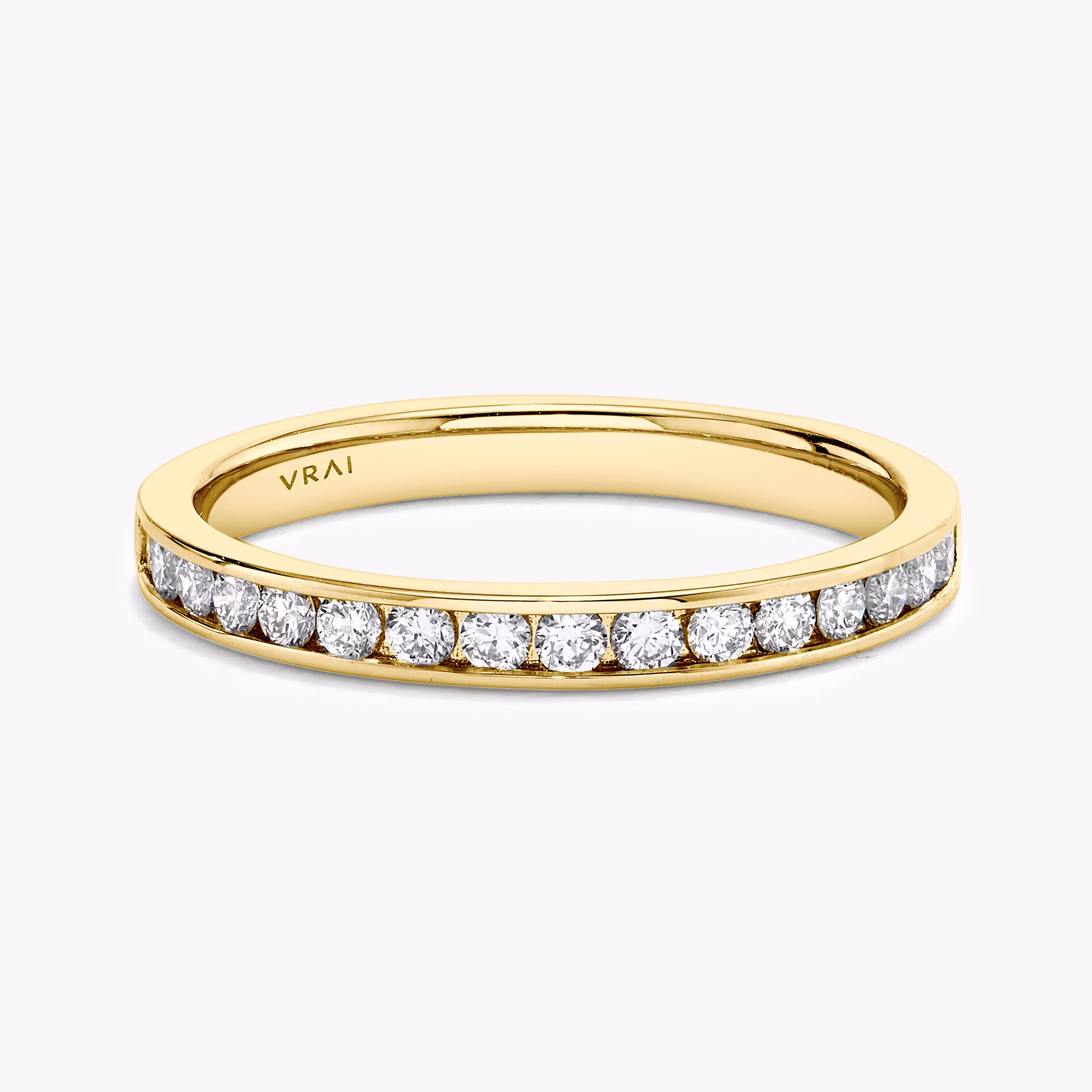 The Devotion Band | Round Brilliant | 18k | Yellow Gold | bandStyle: half | bandVersion: large