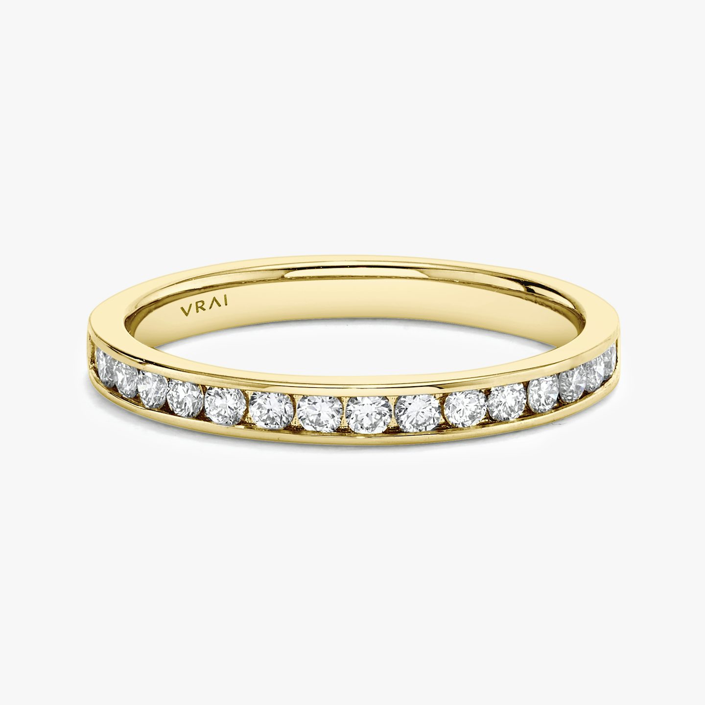 The Devotion Band | Round Brilliant | 18k | Yellow Gold | bandStyle: half | bandVersion: large