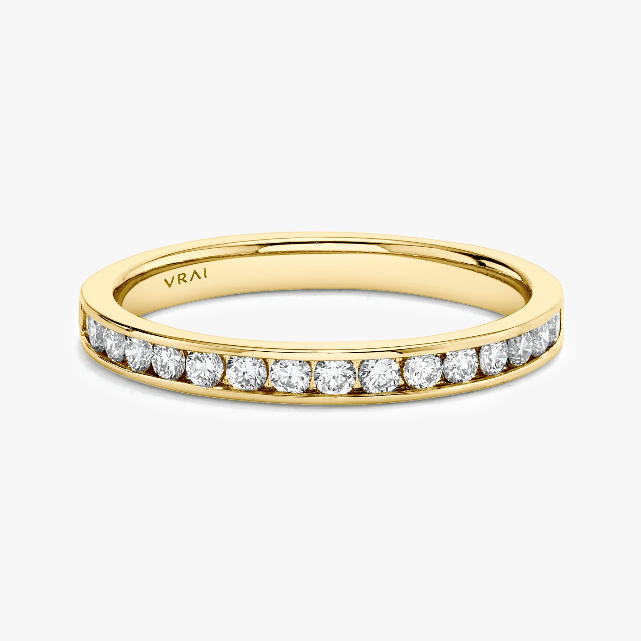 The Devotion Band | Round Brilliant | 18k | Yellow Gold | bandStyle: half | bandVersion: large
