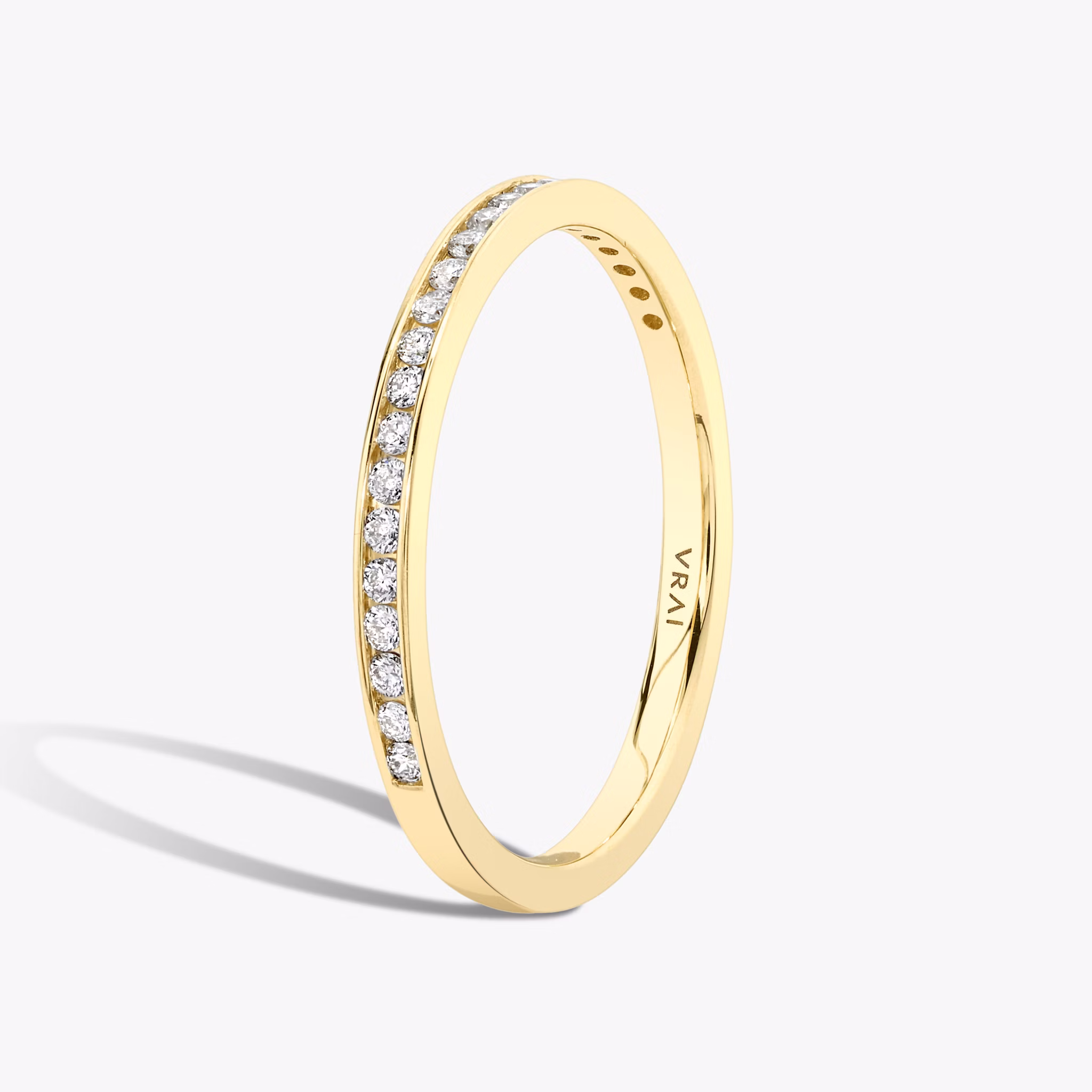 The Devotion Band | Round Brilliant | 18k | Yellow Gold | bandStyle: half | bandVersion: original