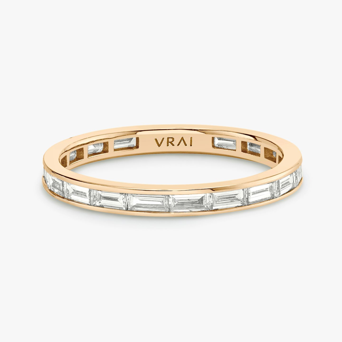 The Devotion Band | Baguette | 14k | Rose Gold | bandStyle: full | bandVersion: large