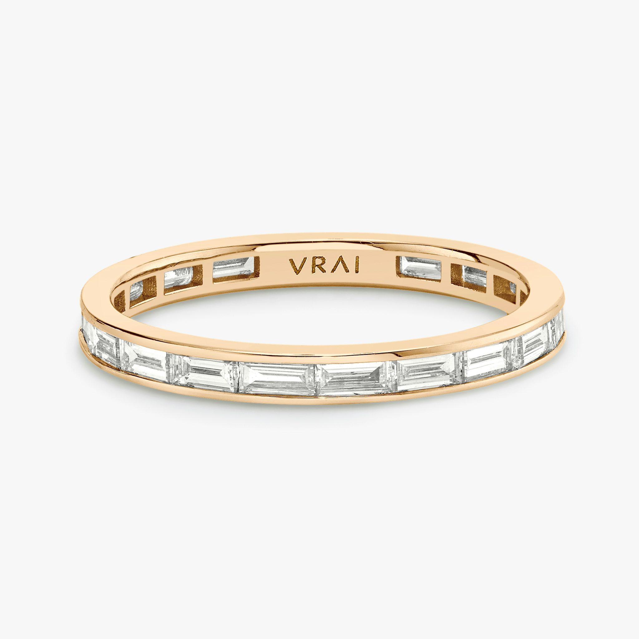 The Devotion Band | Baguette | 14k | Rose Gold | bandStyle: full | bandVersion: large
