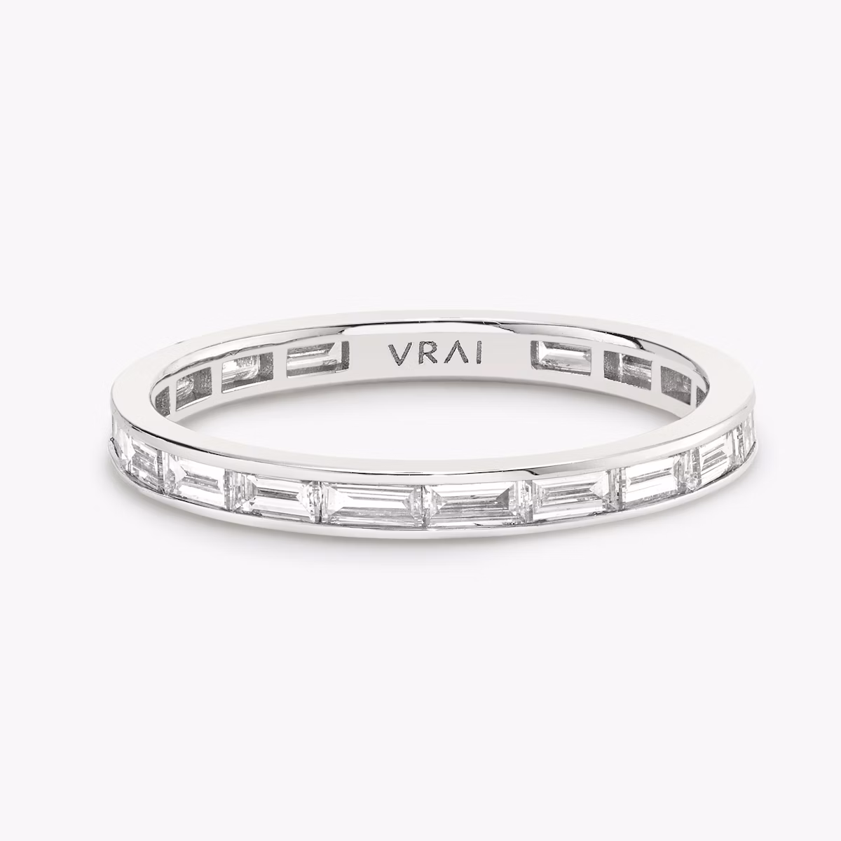 The Devotion Band | Baguette | 18k | White Gold | bandStyle: full | bandVersion: large