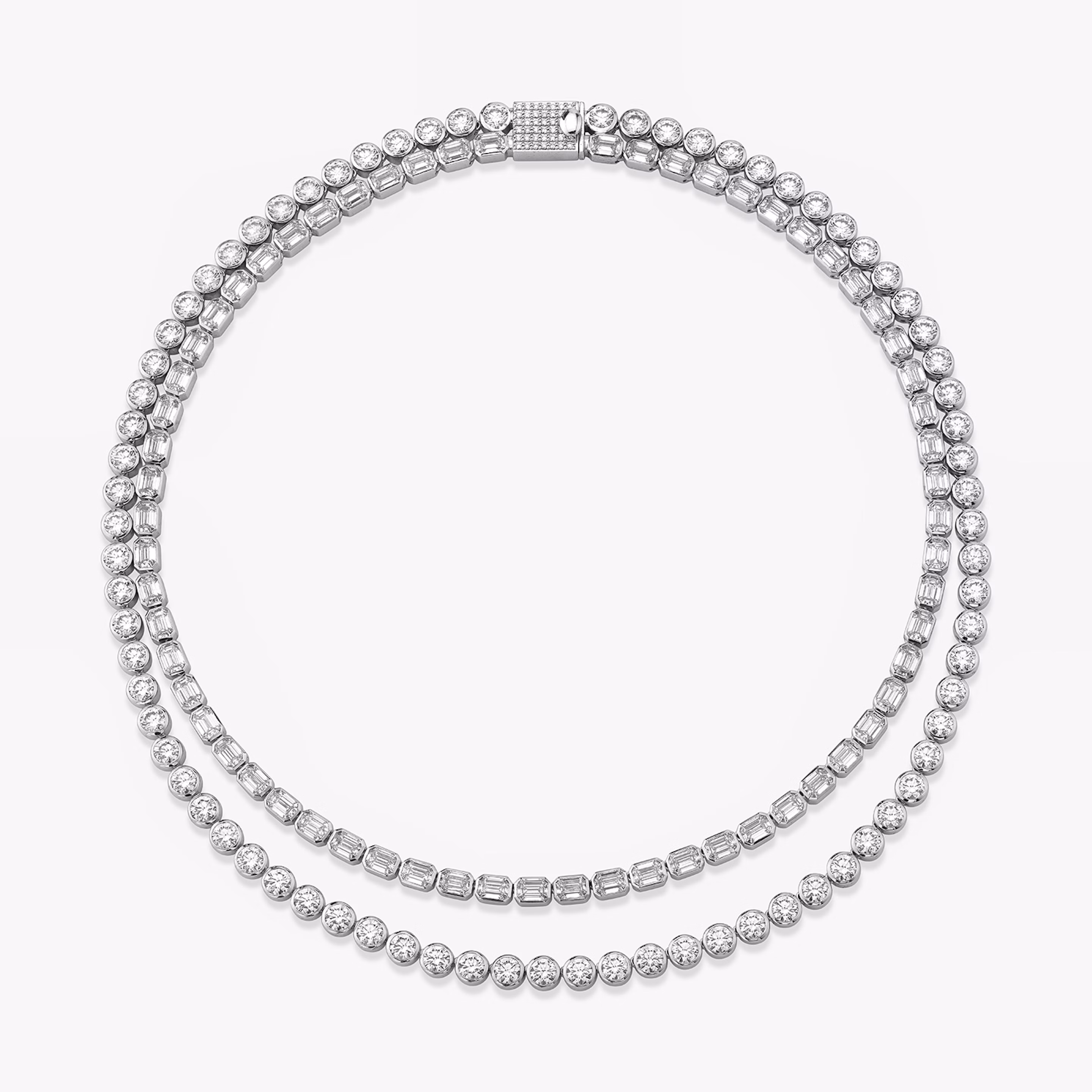 Celestial Double Strand Tennis Necklace
