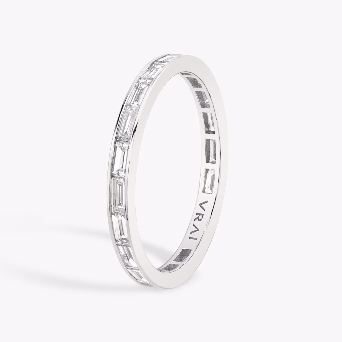 The Devotion Band | Baguette | 18k | White Gold | bandStyle: full | bandVersion: large
