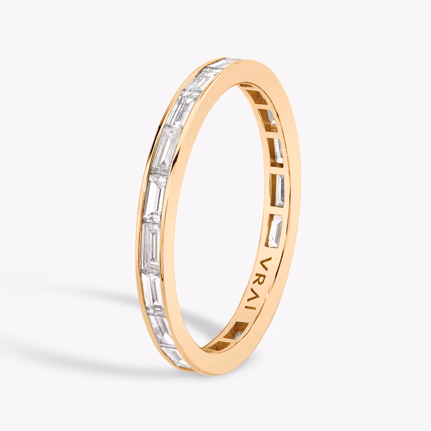 The Devotion Band | Baguette | 14k | Rose Gold | bandStyle: full | bandVersion: large