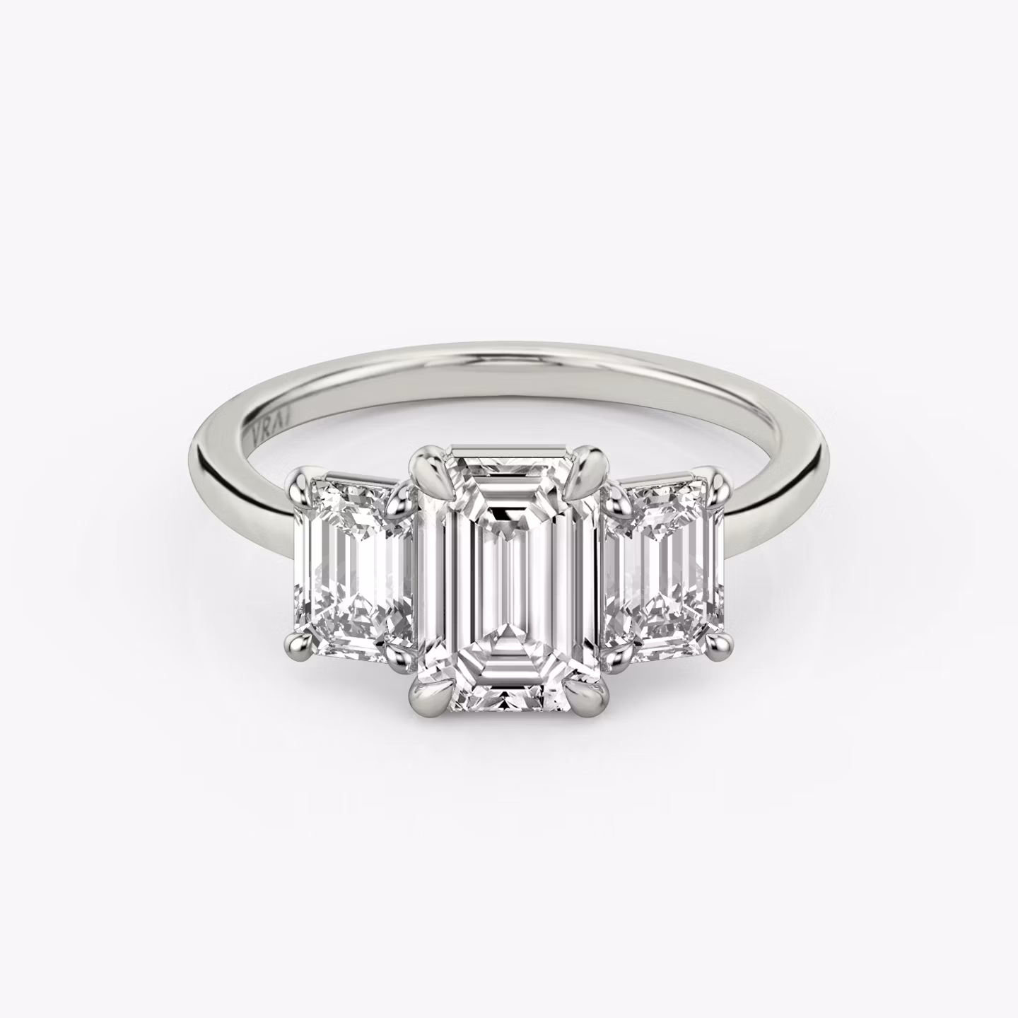 The Three Stone Emerald | Platinum