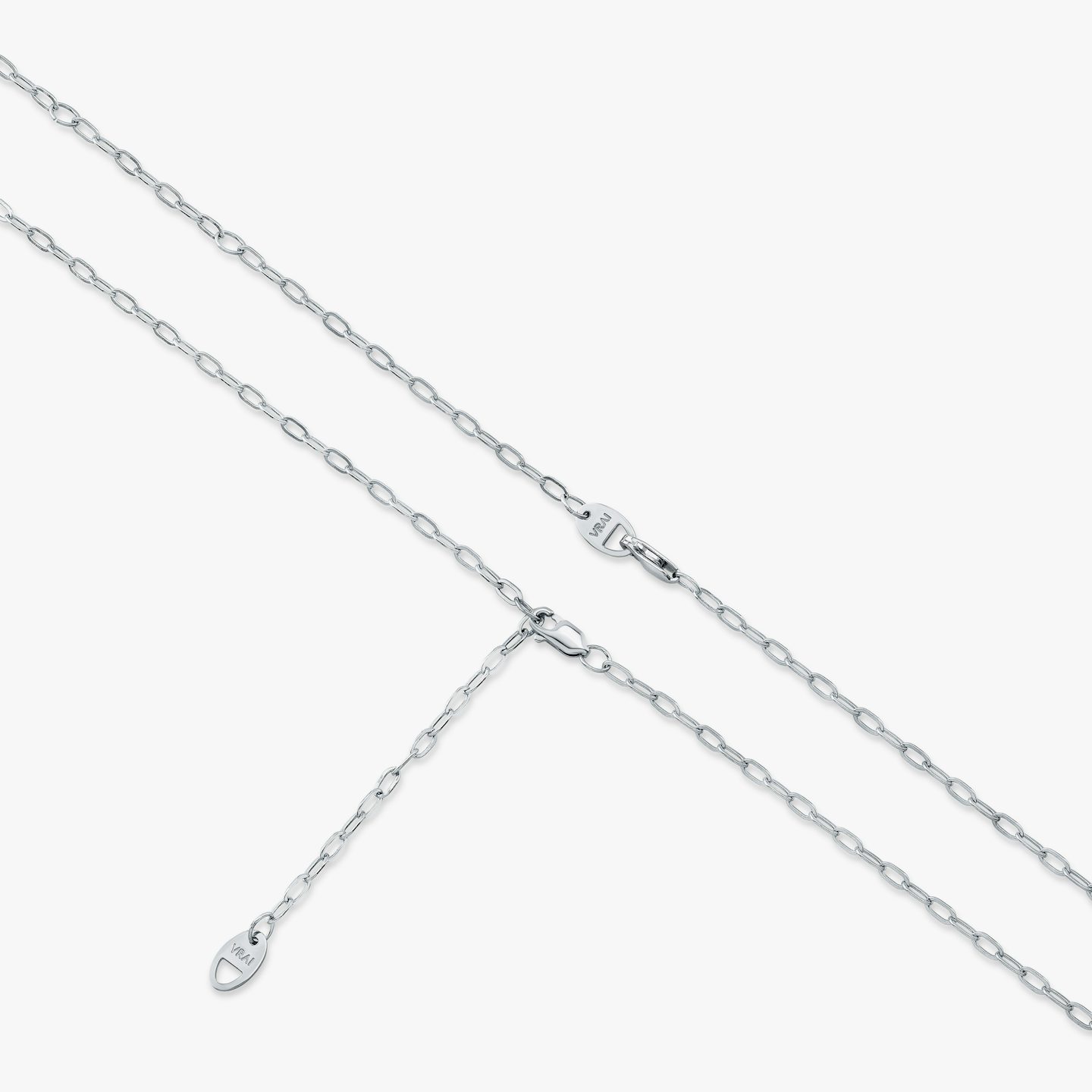 VRAI Solitaire Moon Pendant | 18k | White Gold | chainLength: 18-20