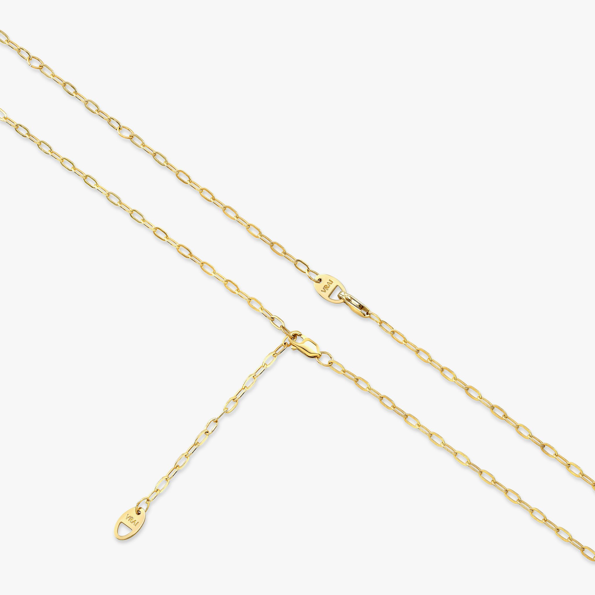 VRAI Solitaire Moon Pendant | 18k | Yellow Gold | chainLength: 18-20