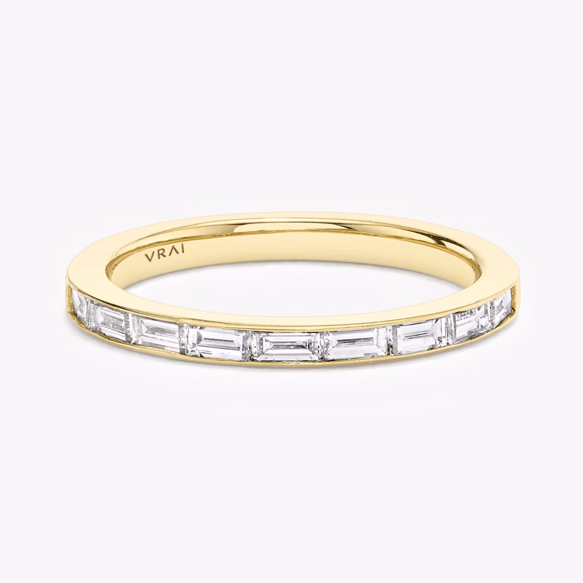 The Devotion Band | Baguette | 18k | Yellow Gold | bandStyle: half | bandVersion: large