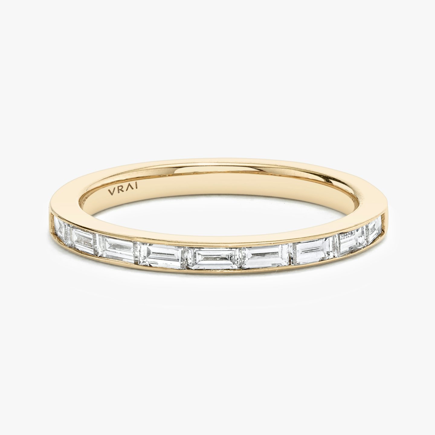 The Devotion Band | Baguette | 14k | Rose Gold | bandStyle: half | bandVersion: large
