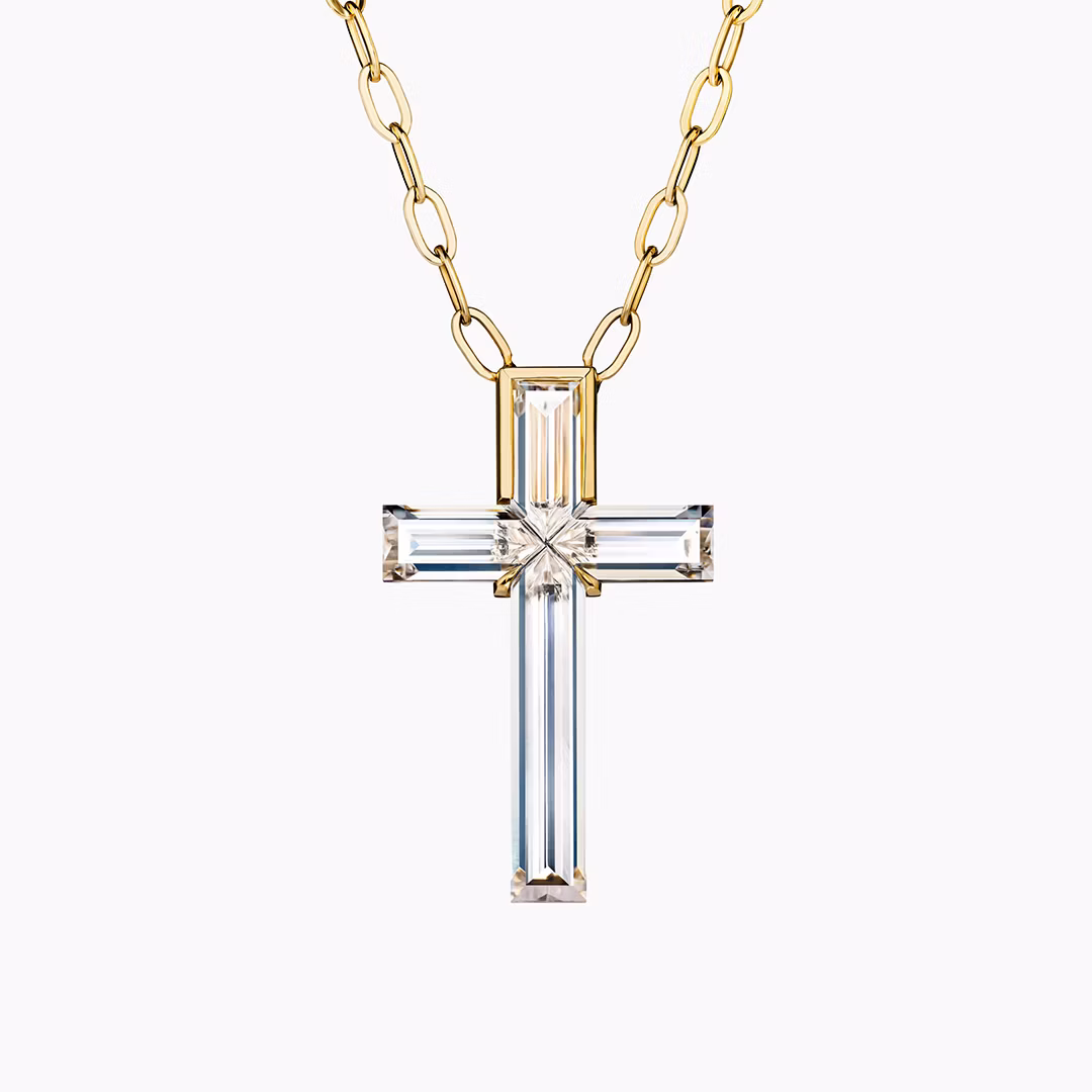 Collar Solitaire Cross VRAI