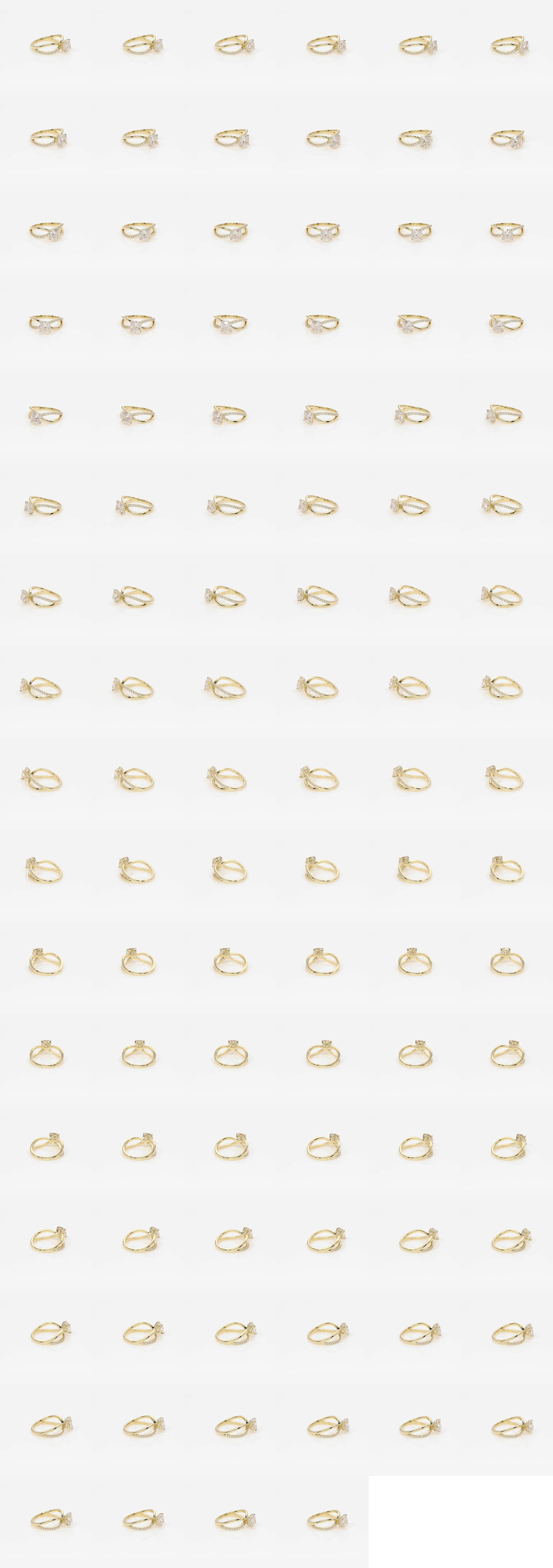 Duet | Cushion | 18k | Weißgold | bandAccent: Mit Pavé-Besatz | diamondOrientation: vertical | caratWeight: other