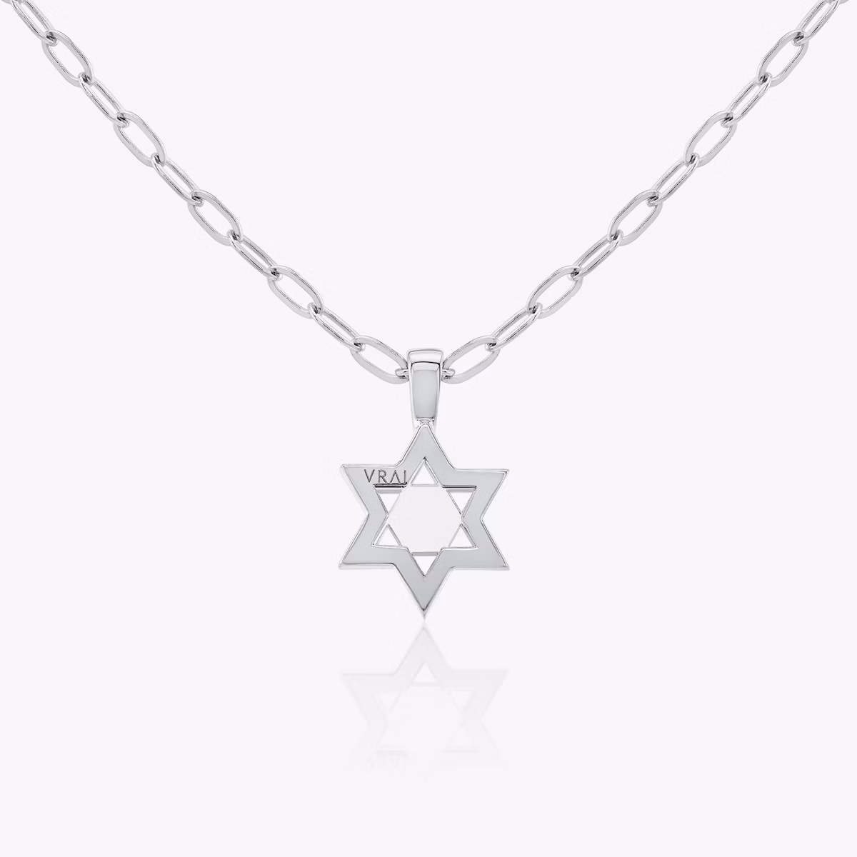 VRAI Solitaire Star Pendant | 18k | White Gold | chainLength: 18-20
