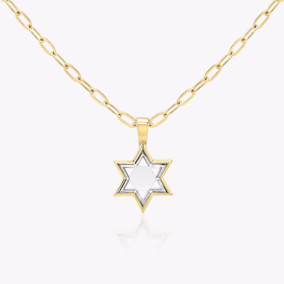 VRAI Solitaire Star Pendant | 18k | Yellow Gold | chainLength: 18-20