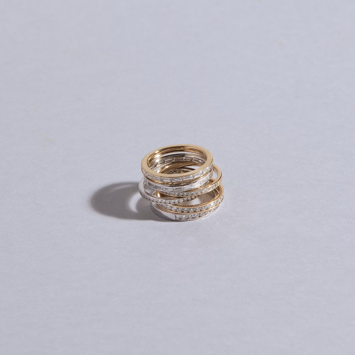 The Devotion Band | Baguette | 18k | Yellow Gold | bandStyle: half | bandVersion: large