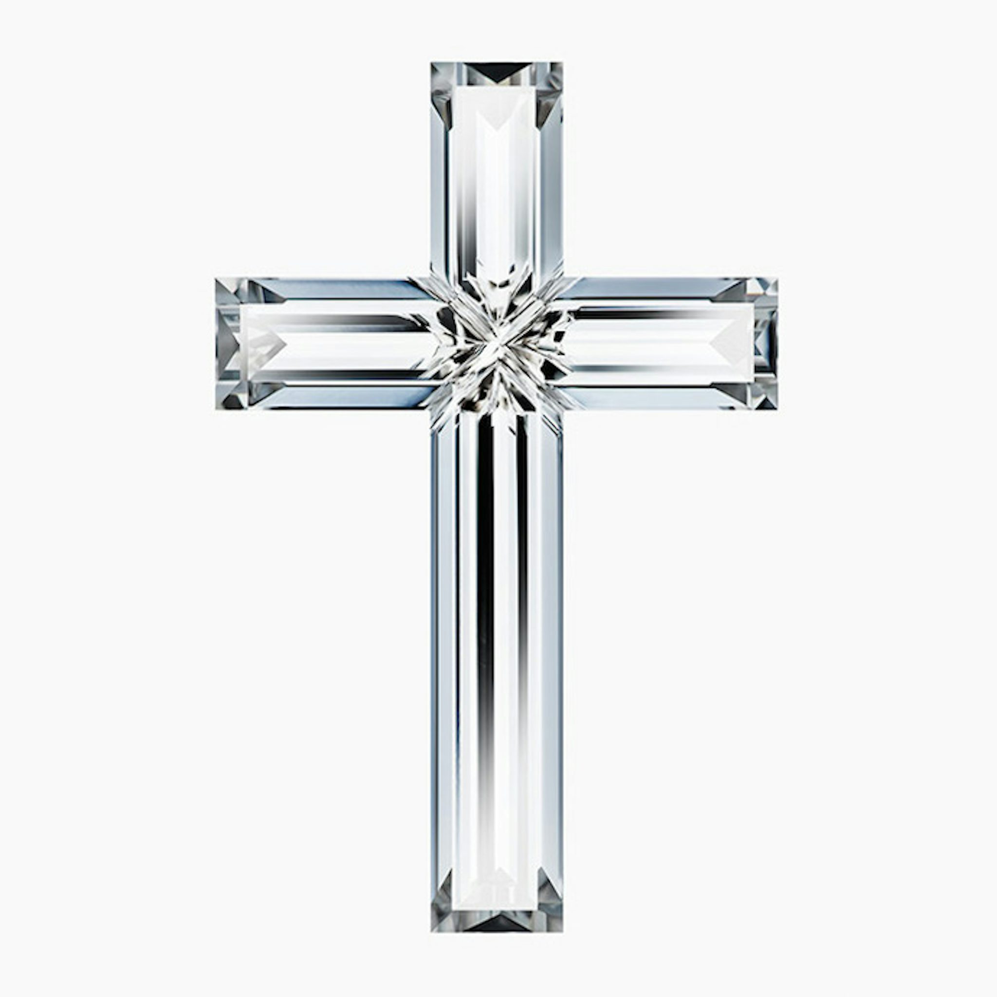 VRAI Solitaire Cross | cross | 18k | White Gold | stoneSetting: full-bezel | chainLength: 18-20
