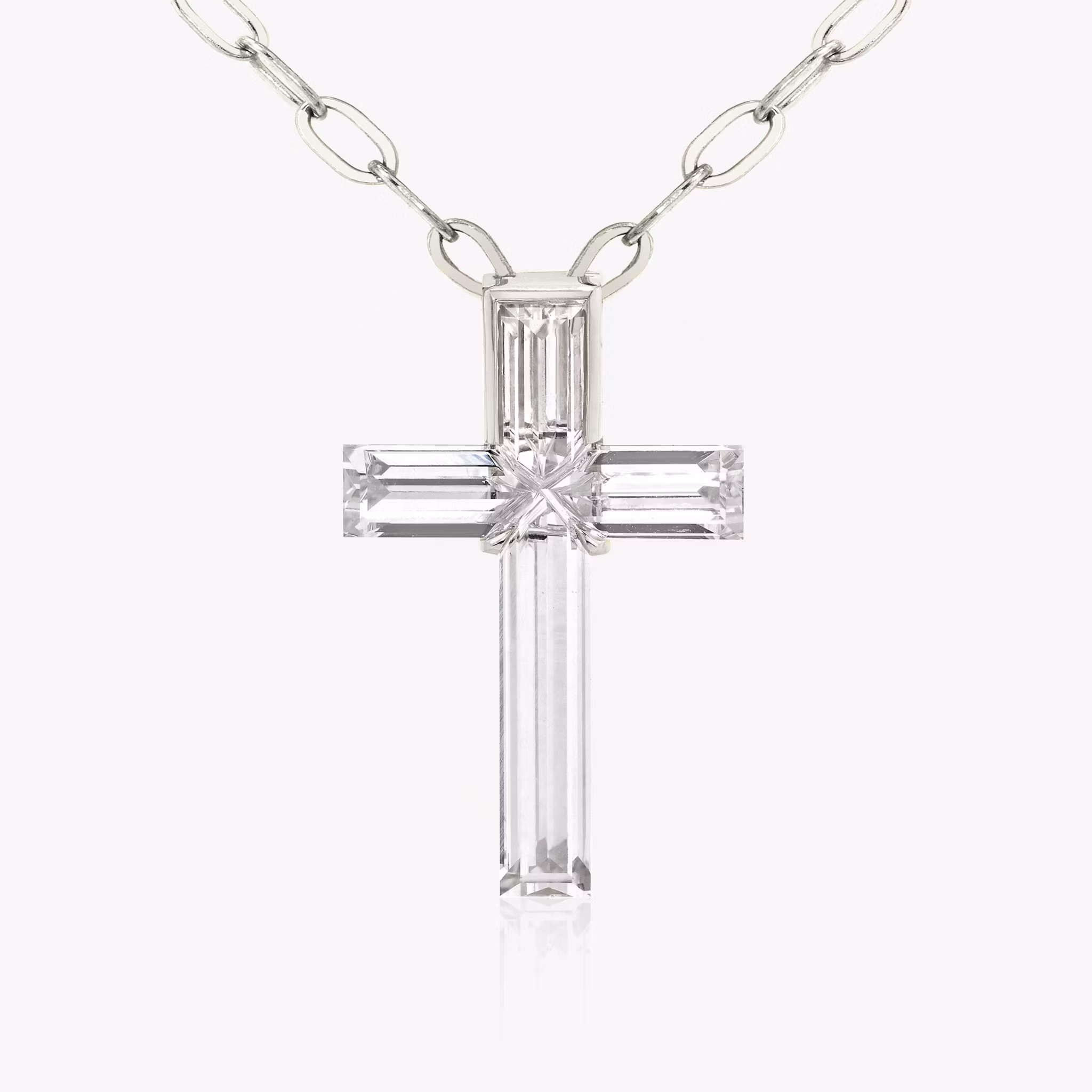 VRAI Solitaire Cross cross | White Gold