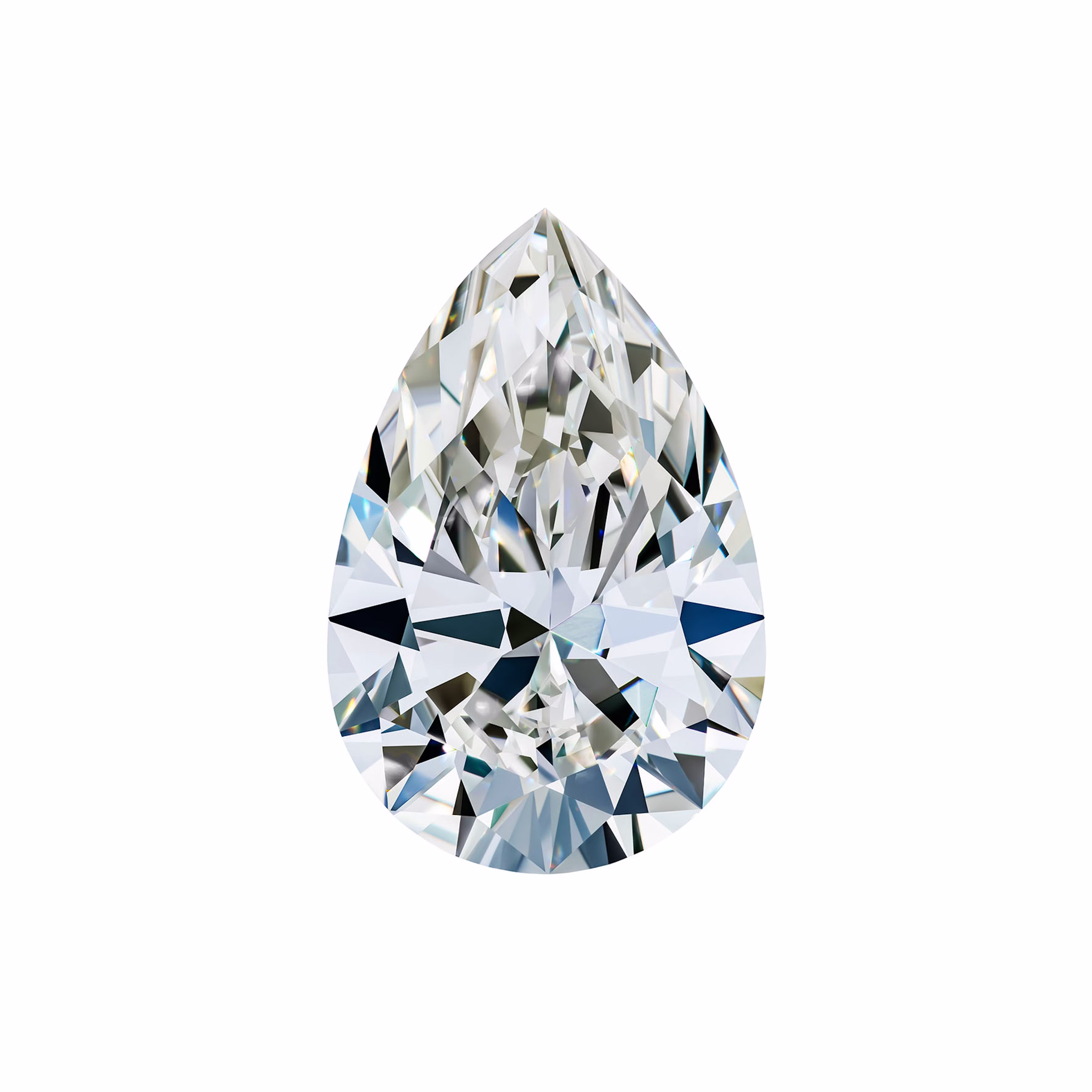 A pear-cut diamond.
