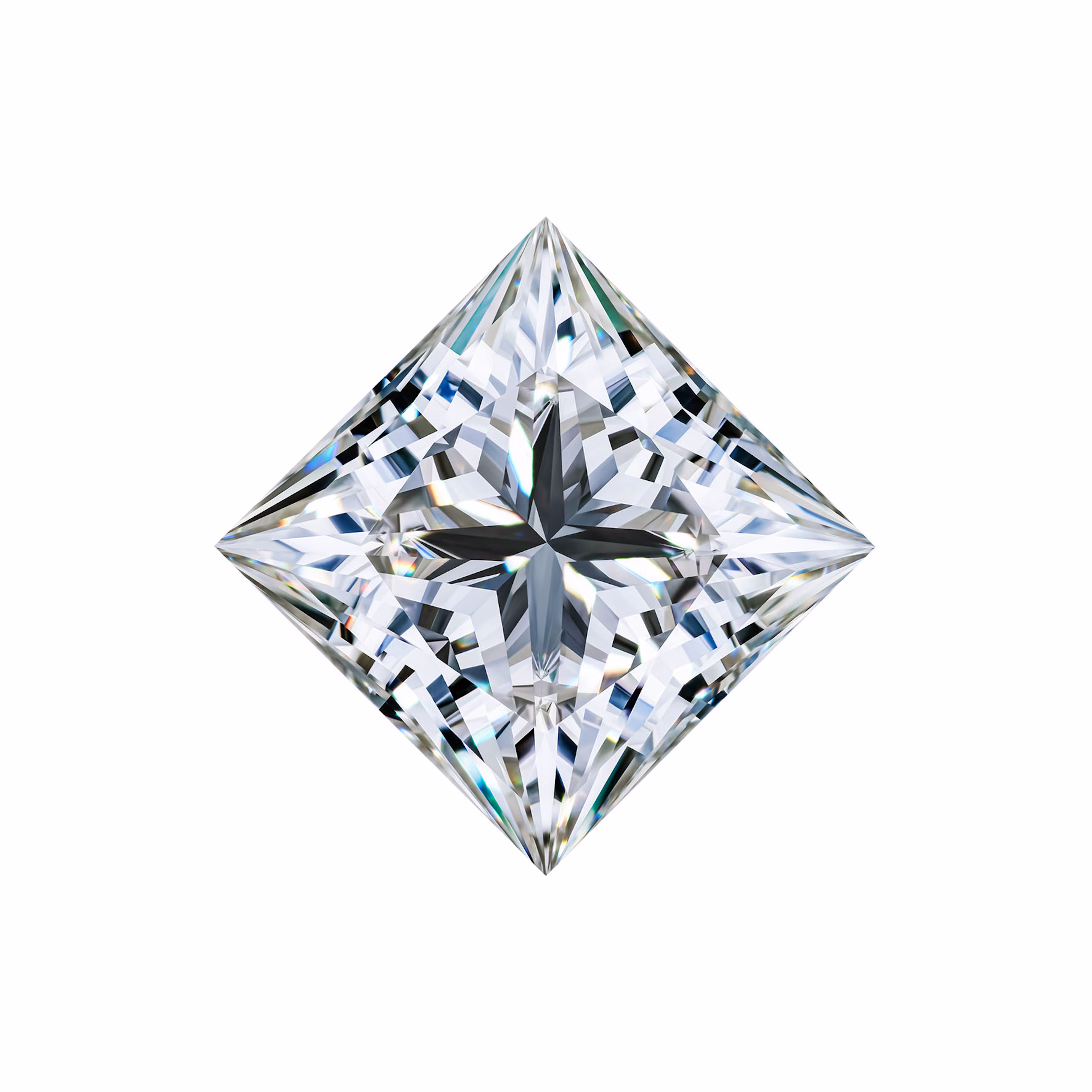 A princess-cut diamond