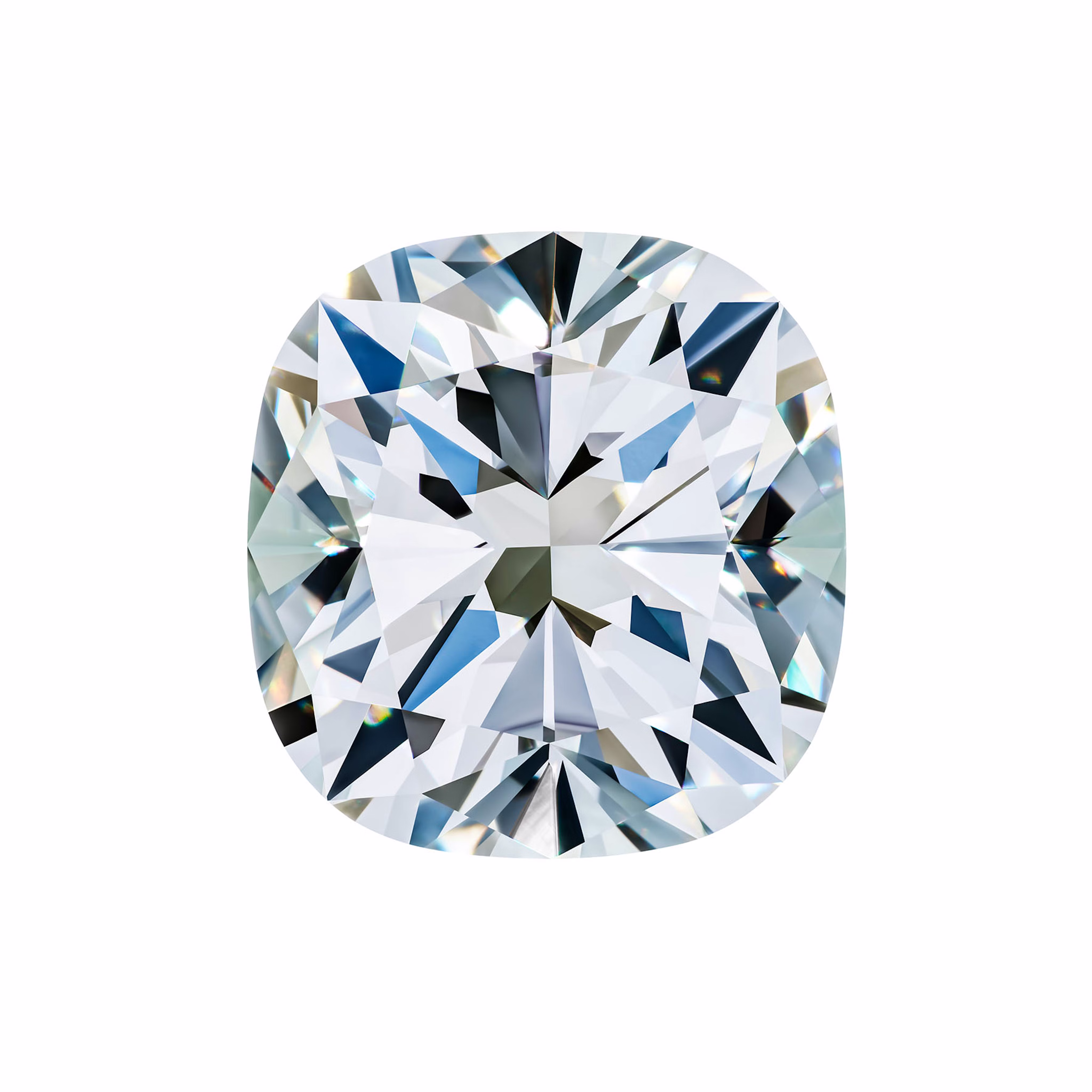 A cushion-cut diamond.