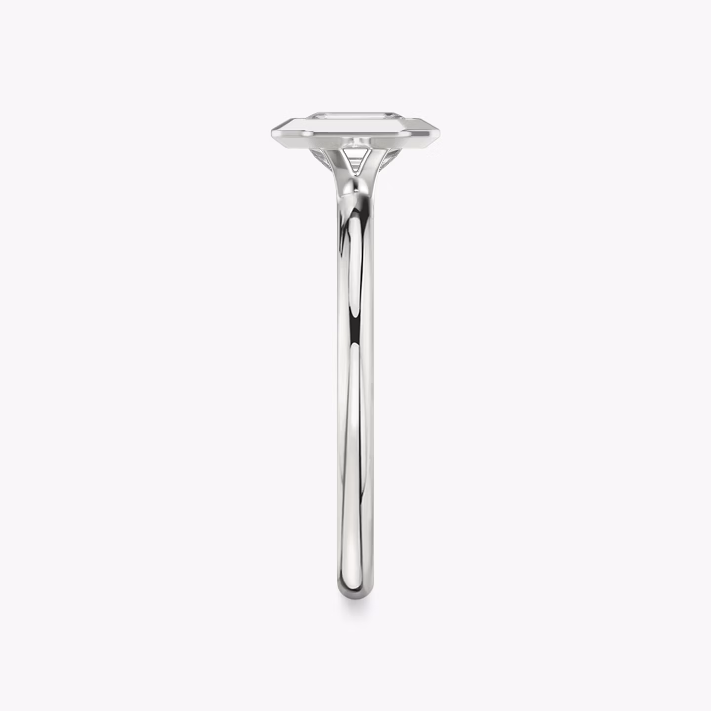 The Signature Bezel | Emerald | Platinum | bandAccent: Plain | diamondOrientation: horizontal | caratWeight: other
