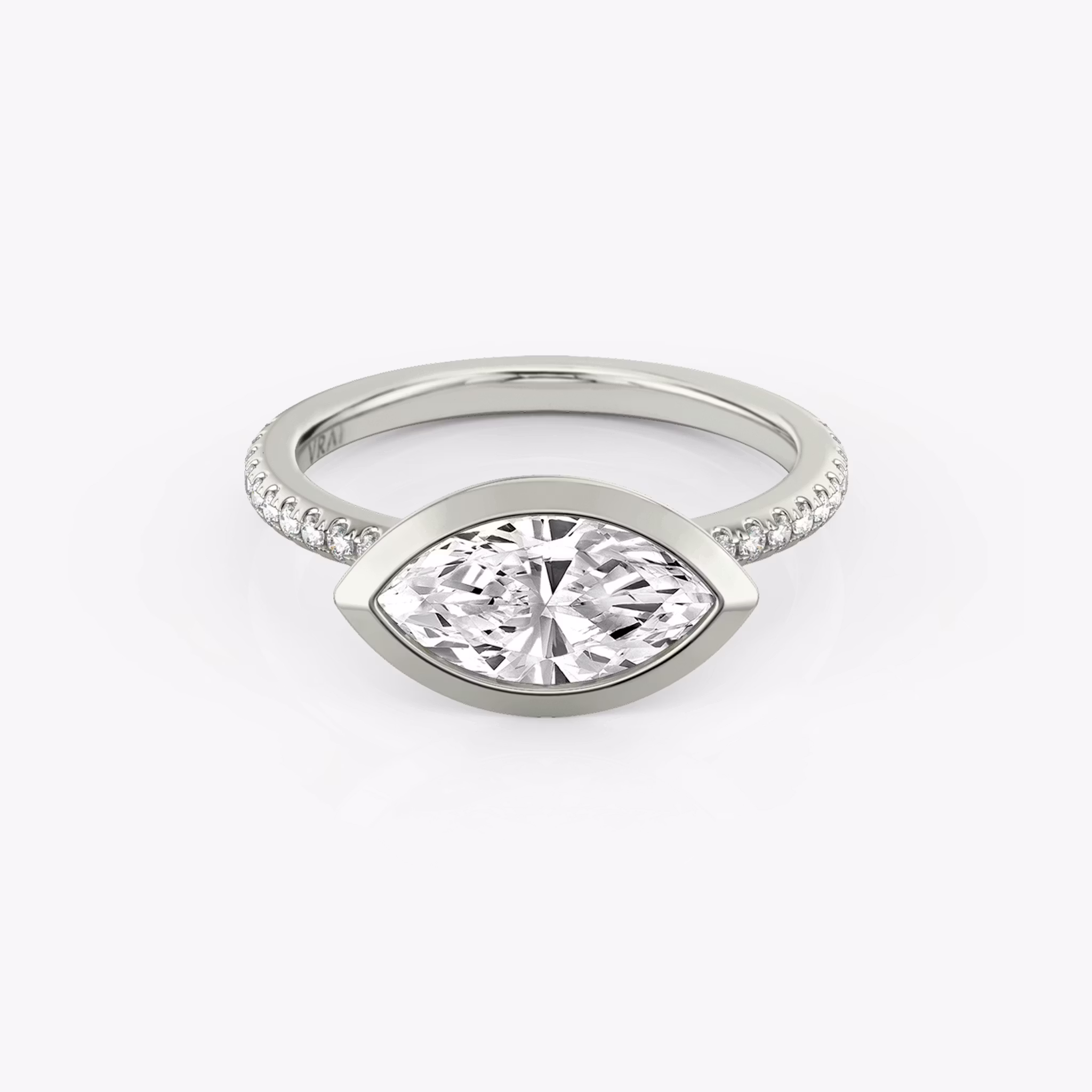 The Signature Bezel Marquise | White Gold