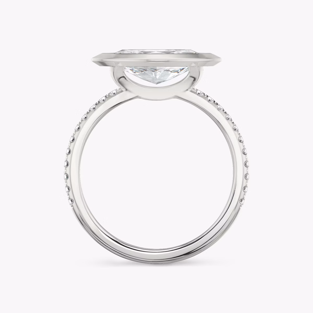 The Signature Bezel | Marquise | 18k | White Gold | bandAccent: Pavé | diamondOrientation: horizontal | caratWeight: other