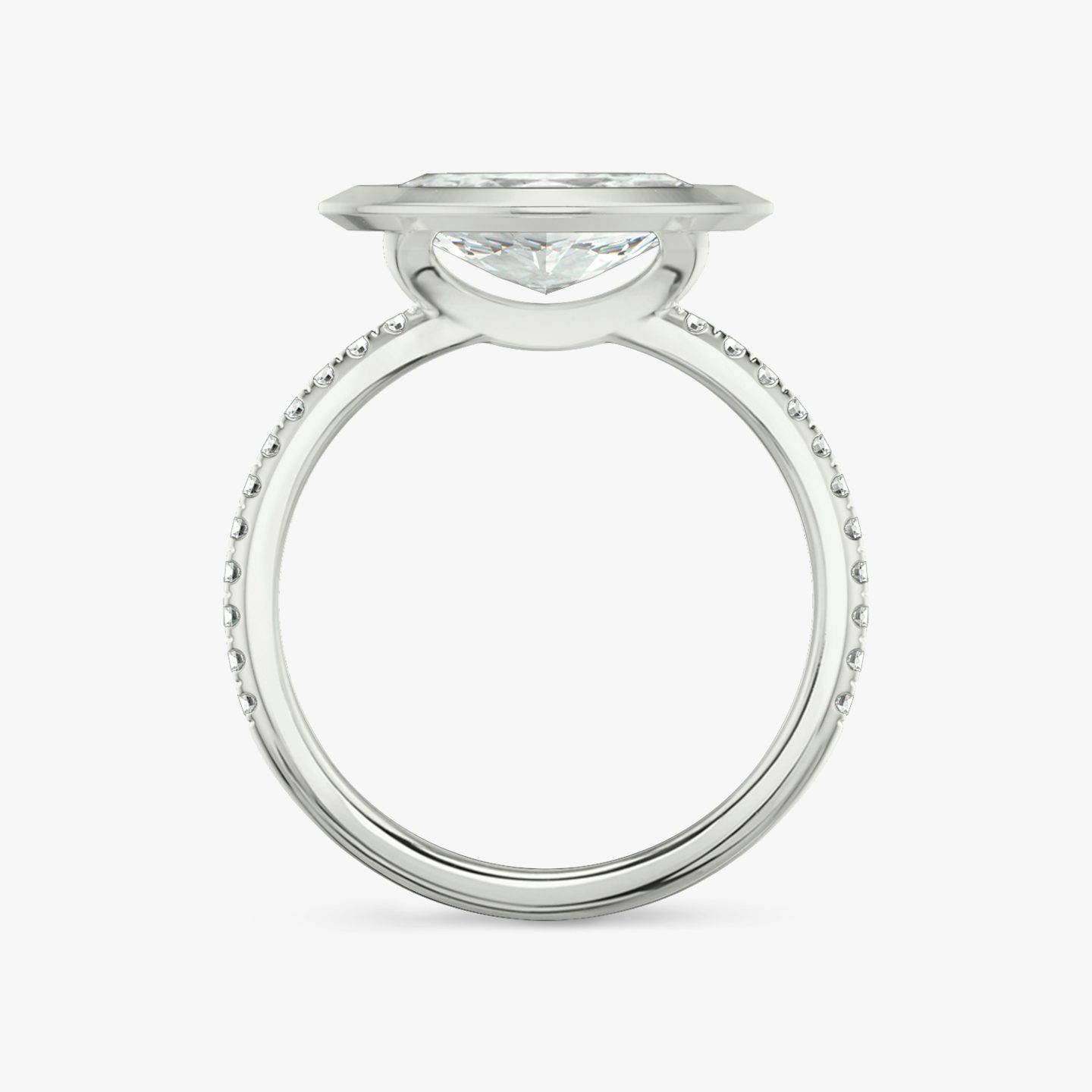 The Signature Bezel | Marquise | Platinum | bandAccent: Pavé | diamondOrientation: horizontal | caratWeight: other