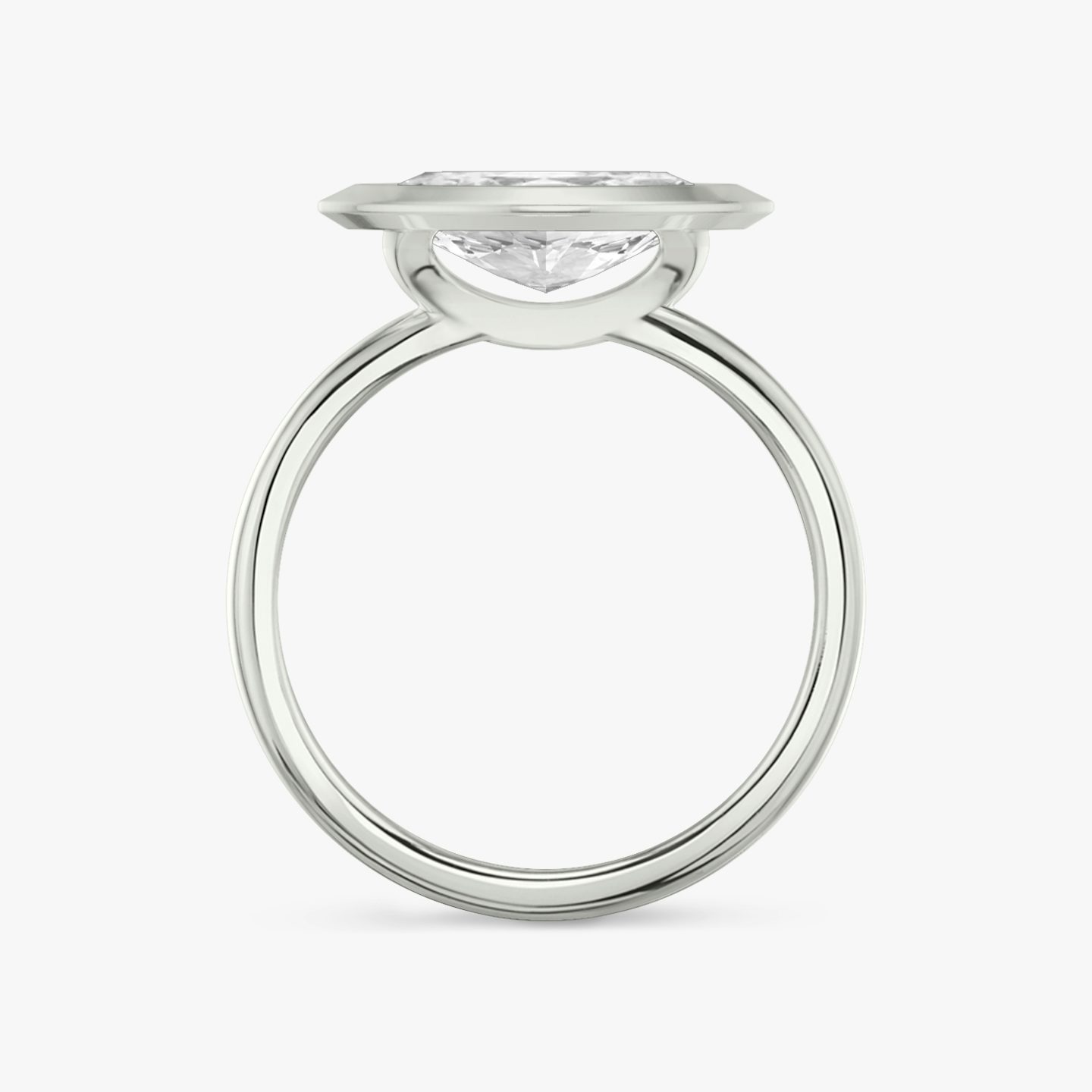 The Signature Bezel | Marquise | 18k | White Gold | bandAccent: Plain | diamondOrientation: horizontal | caratWeight: other