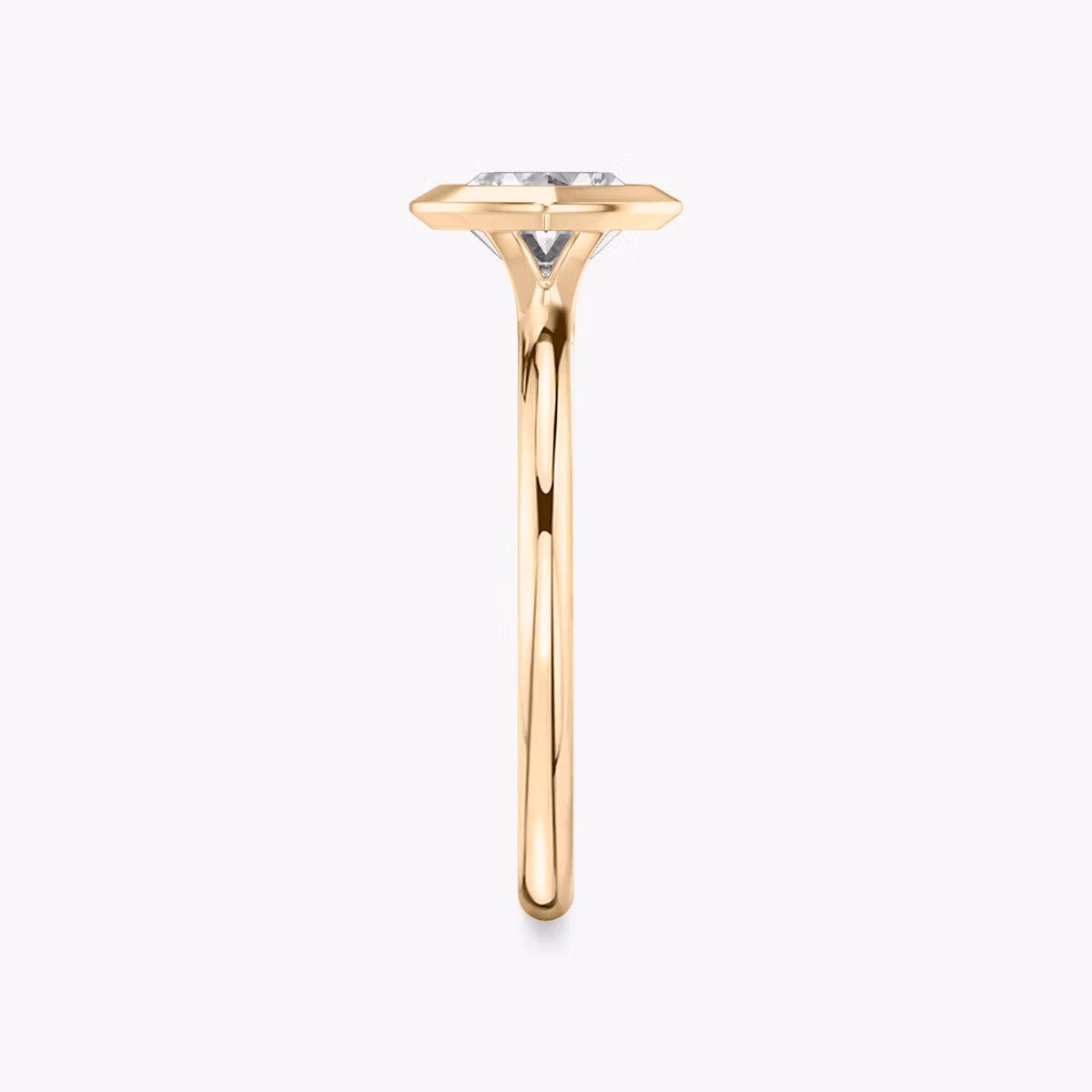 The Signature Bezel | Marquise | 14k | Rose Gold | bandAccent: Plain | diamondOrientation: horizontal | caratWeight: other