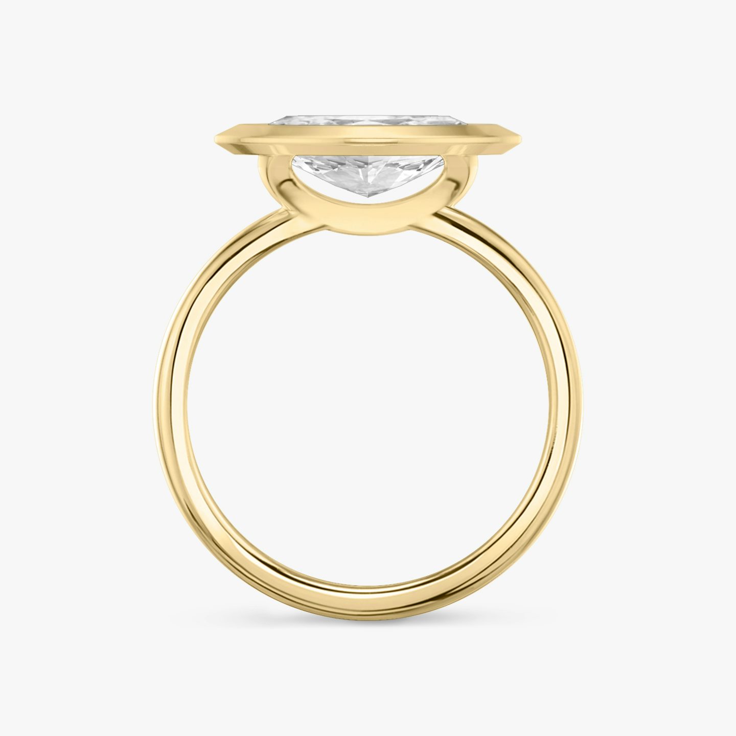 The Signature Bezel | Marquise | 18k | Yellow Gold | bandAccent: Plain | diamondOrientation: horizontal | caratWeight: other