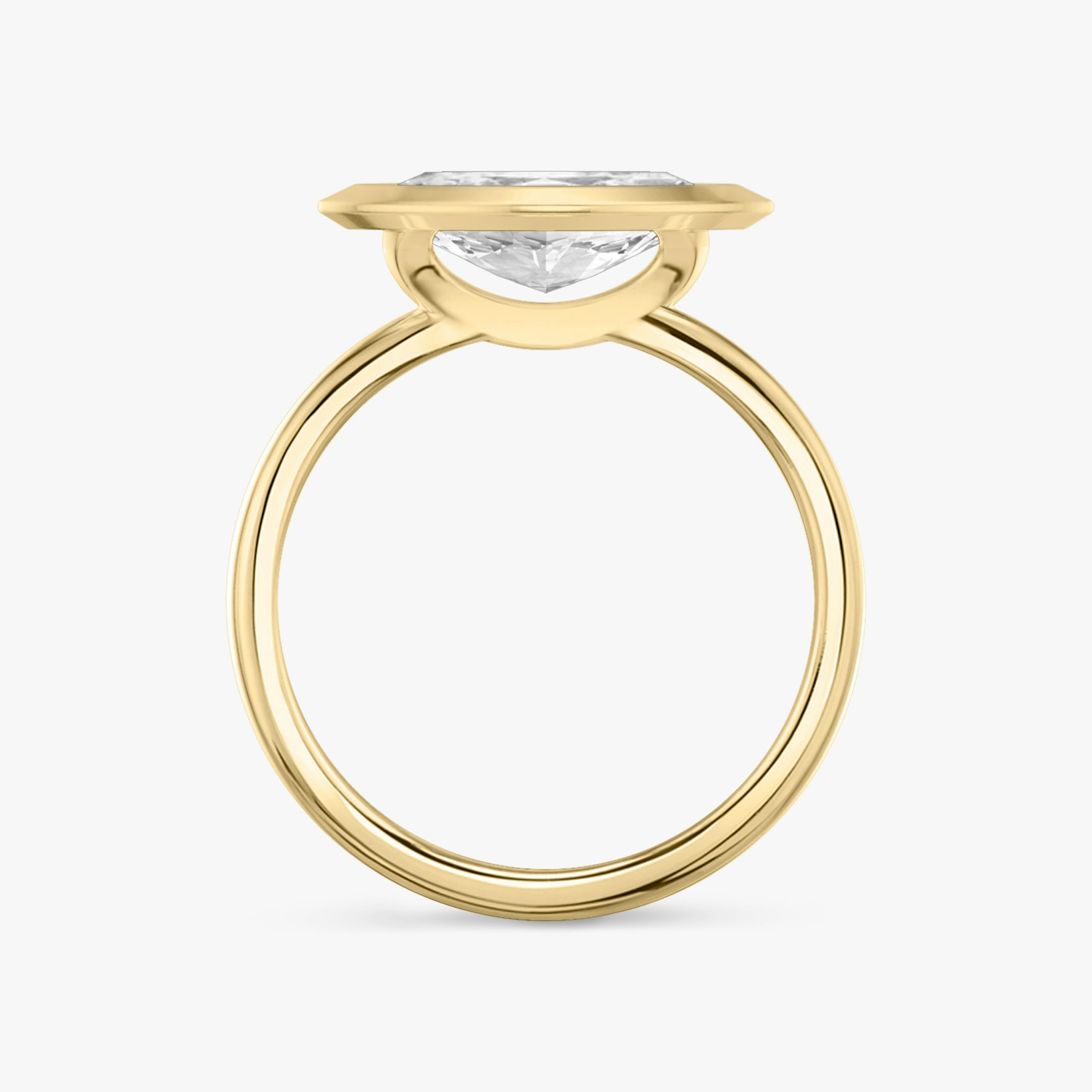 The Signature Bezel | Marquise | 18k | Yellow Gold | bandAccent: Plain | diamondOrientation: horizontal | caratWeight: other