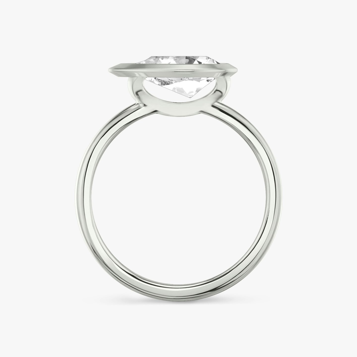 The Signature Bezel | Pear | Platinum | bandAccent: Plain | diamondOrientation: horizontal | caratWeight: other