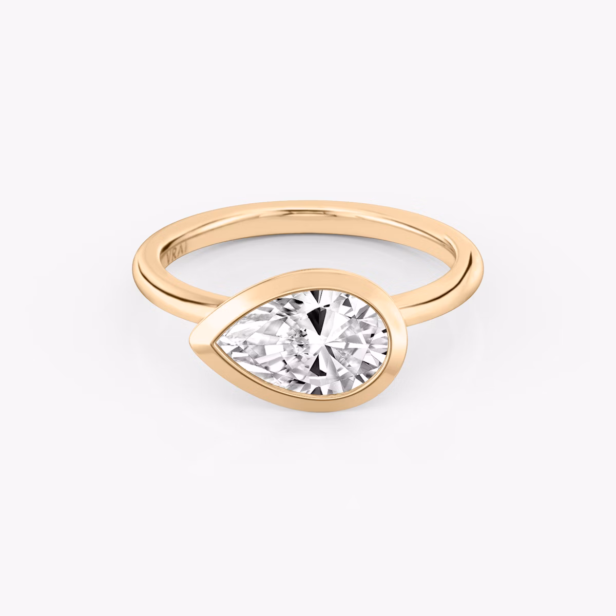 Signature Bezel | Tropfen | 14k | Roségold | bandAccent: Ohne Pavé-Besatz | diamondOrientation: horizontal | caratWeight: other