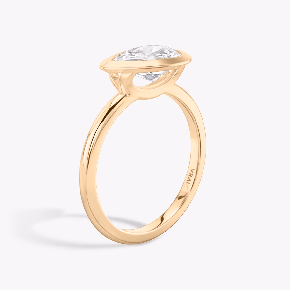 Signature Bezel | Tropfen | 14k | Roségold | bandAccent: Ohne Pavé-Besatz | diamondOrientation: horizontal | caratWeight: other