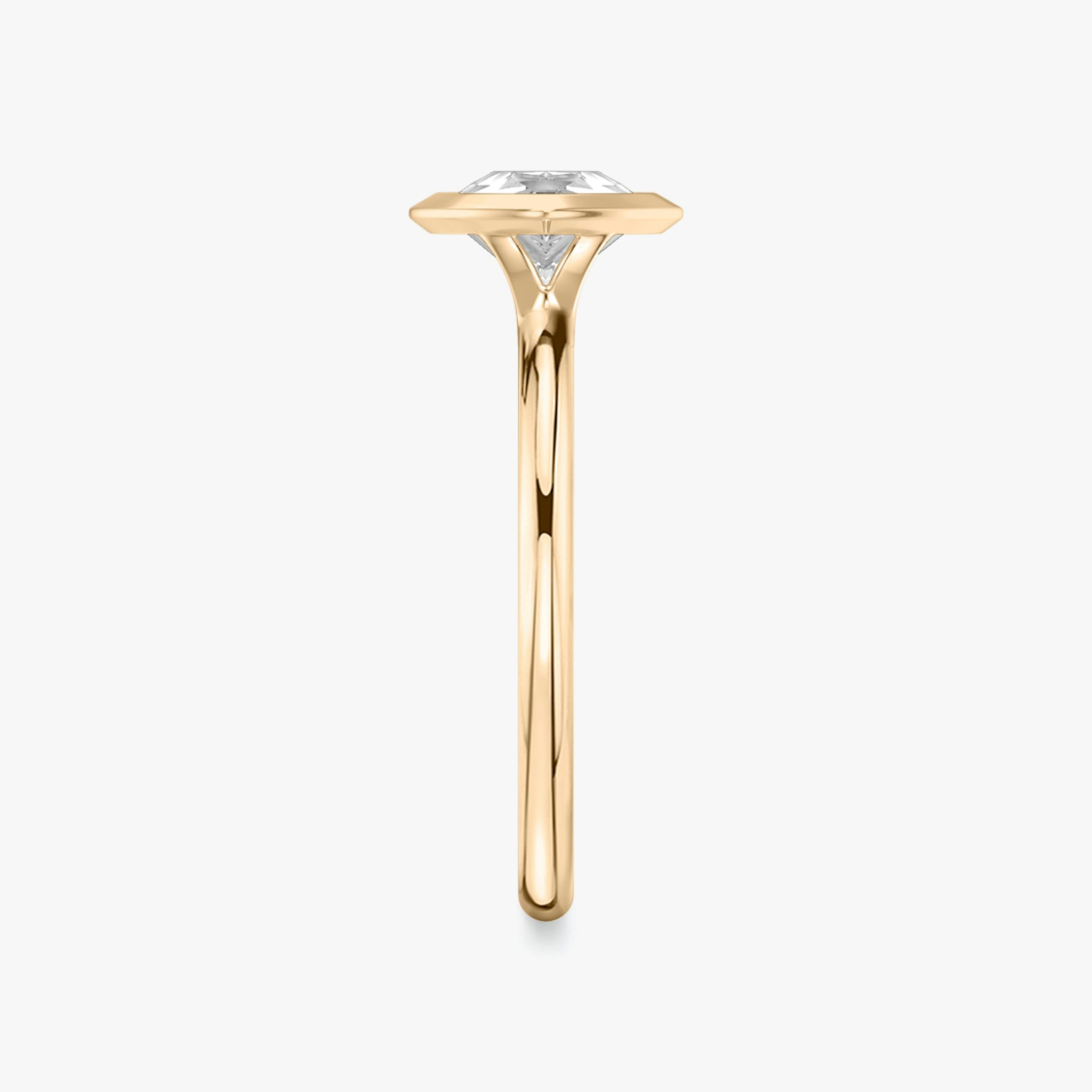 The Signature Bezel | Pear | 14k | Rose Gold | bandAccent: Plain | diamondOrientation: horizontal | caratWeight: other