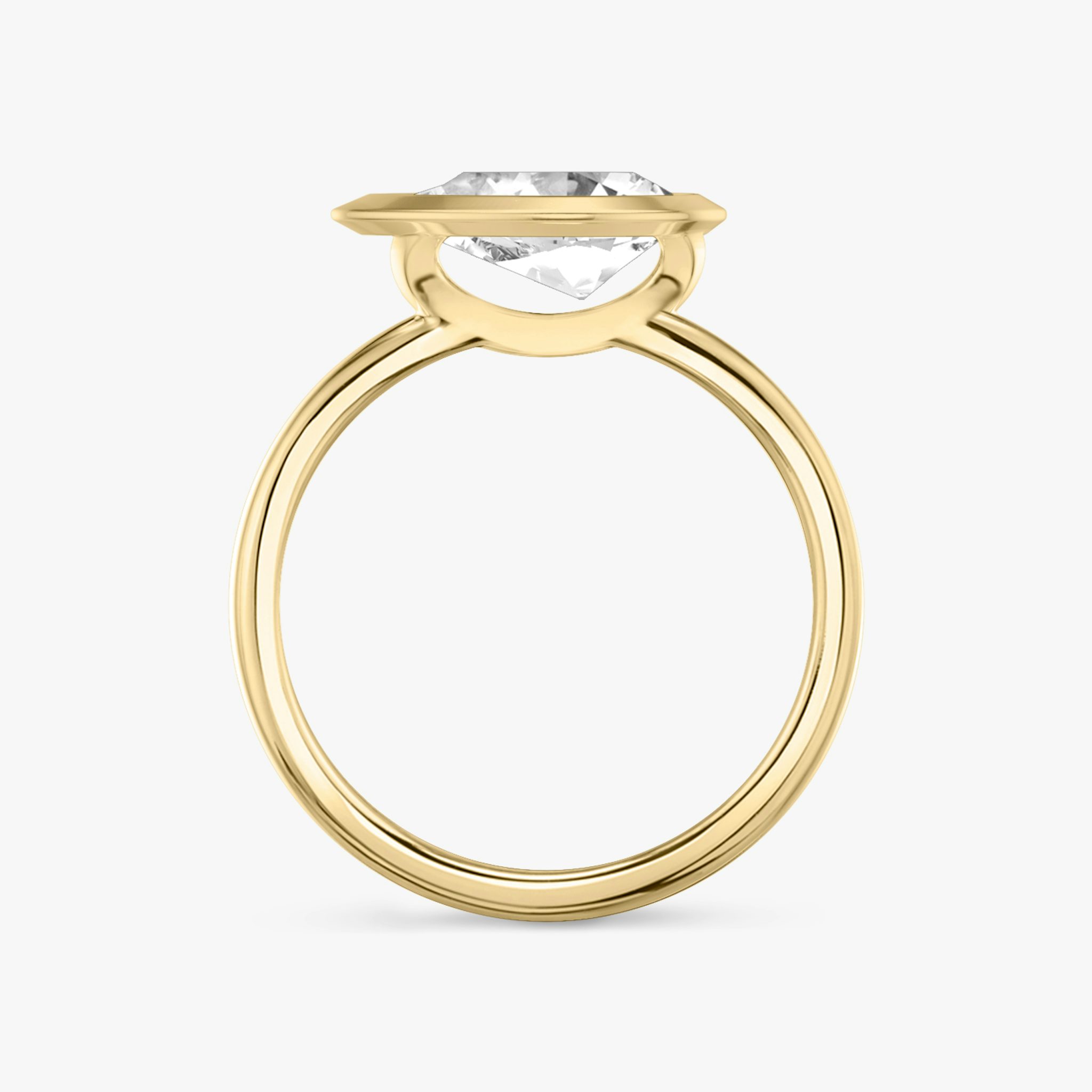 The Signature Bezel | Pear | 18k | Yellow Gold | bandAccent: Plain | diamondOrientation: horizontal | caratWeight: other